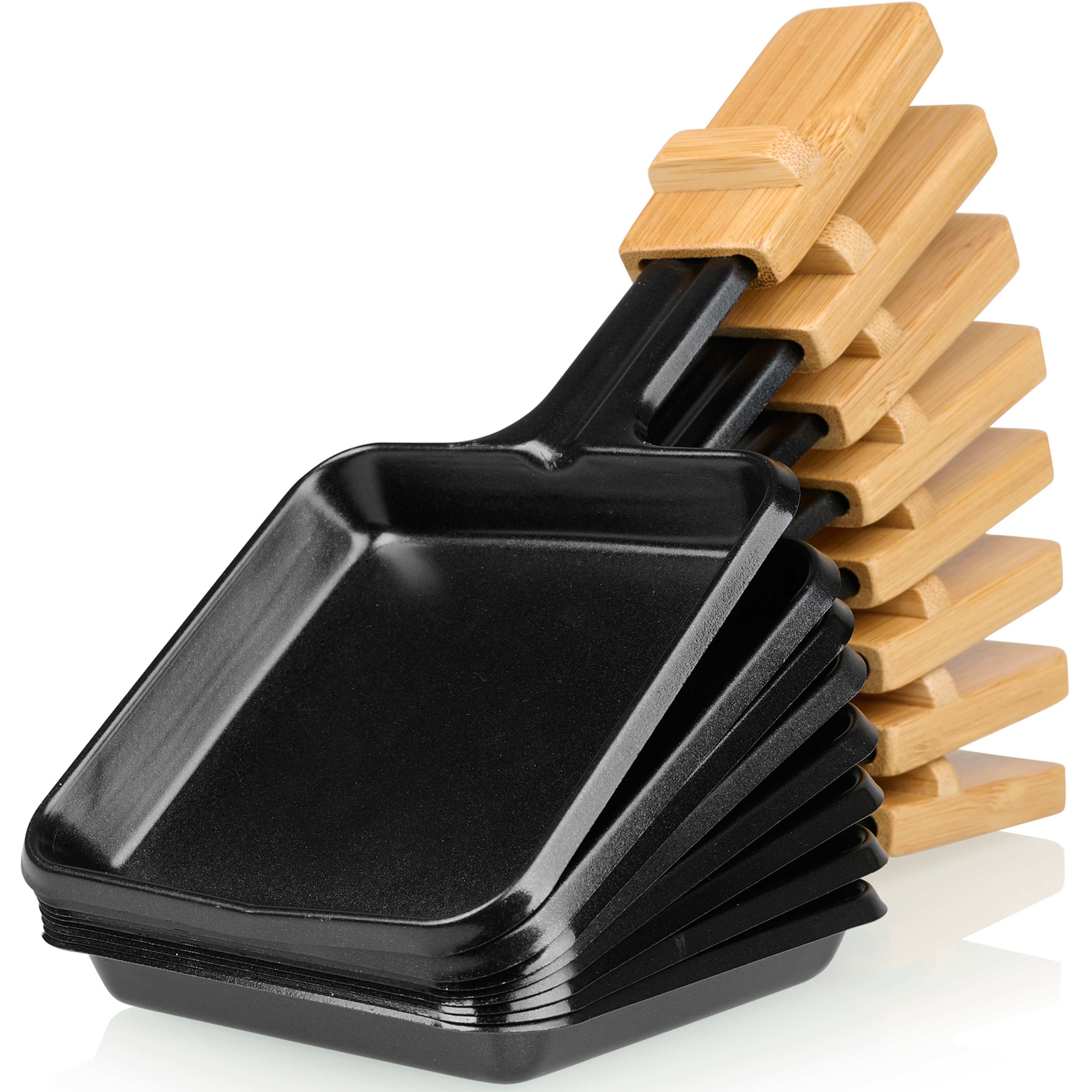 Raclette Pure 8 Bamboo, från Princess, i färgen bambu/svart. Klicka för att öppna bilden i stort format