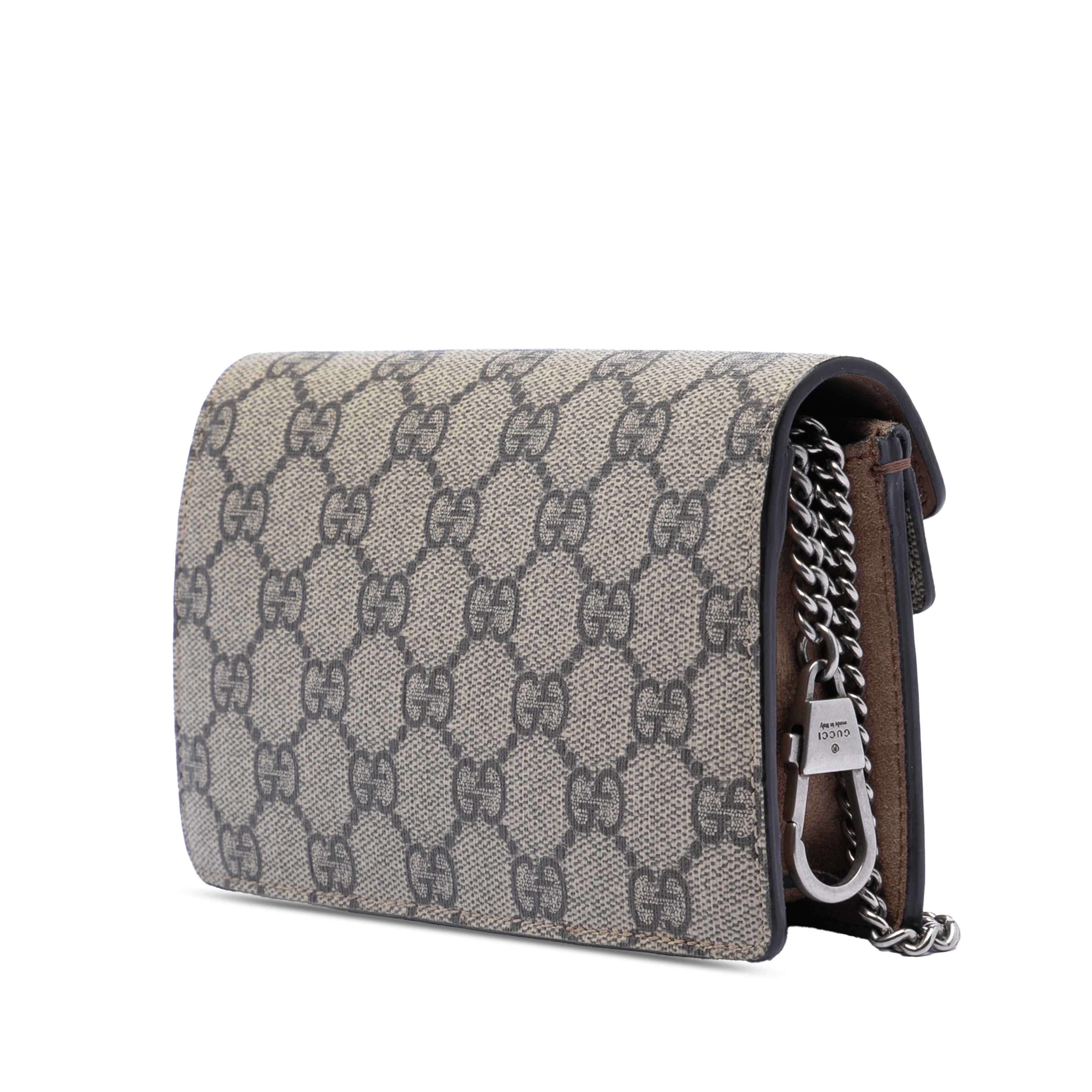 Gucci Mini Gg Supreme Dionysus Crossbody, från Luxclusif, i färgen beige. Klicka för att öppna bilden i stort format