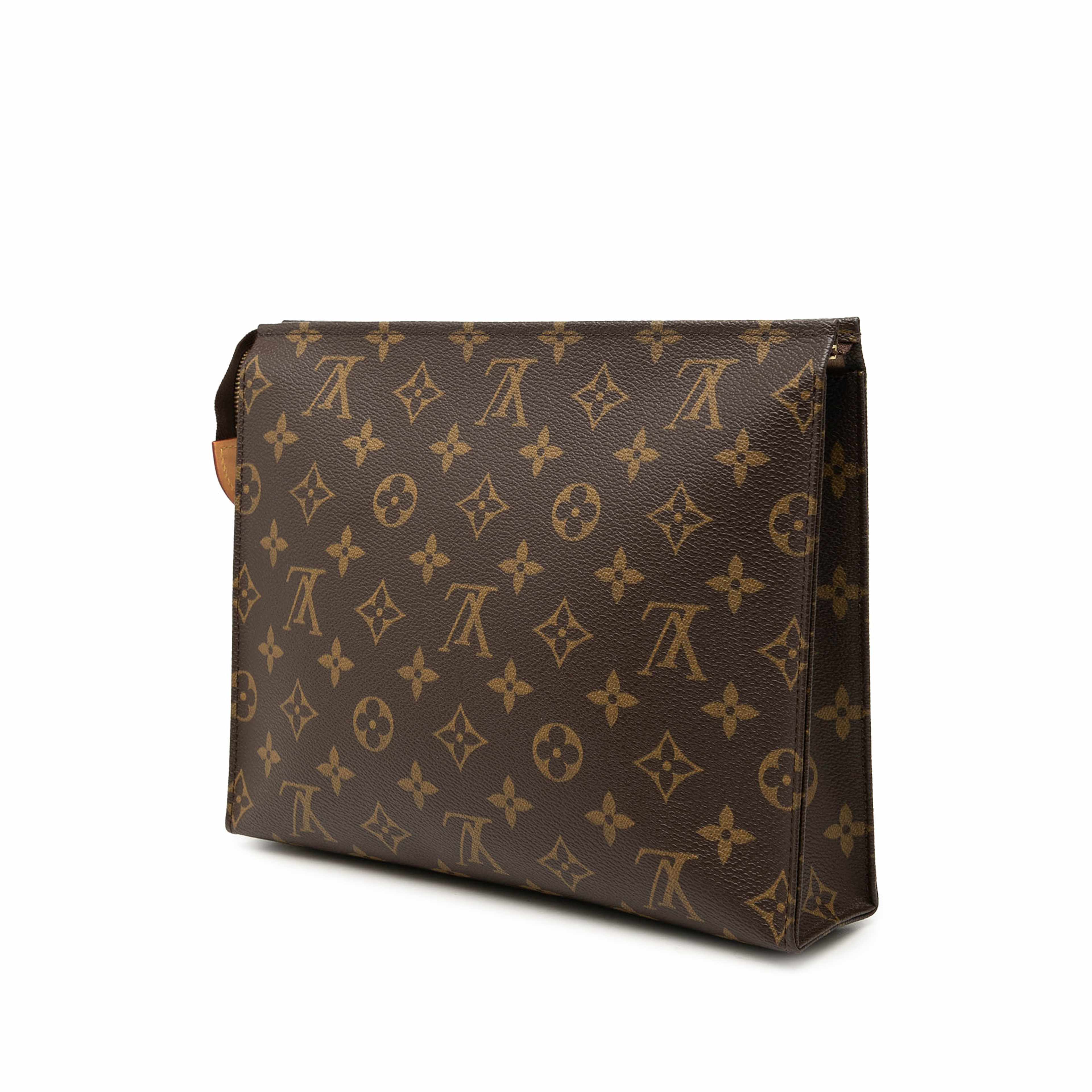 Louis Vuitton Monogram Toiletry Pouch 26, från Luxclusif, i färgen brun. Klicka för att öppna bilden i stort format