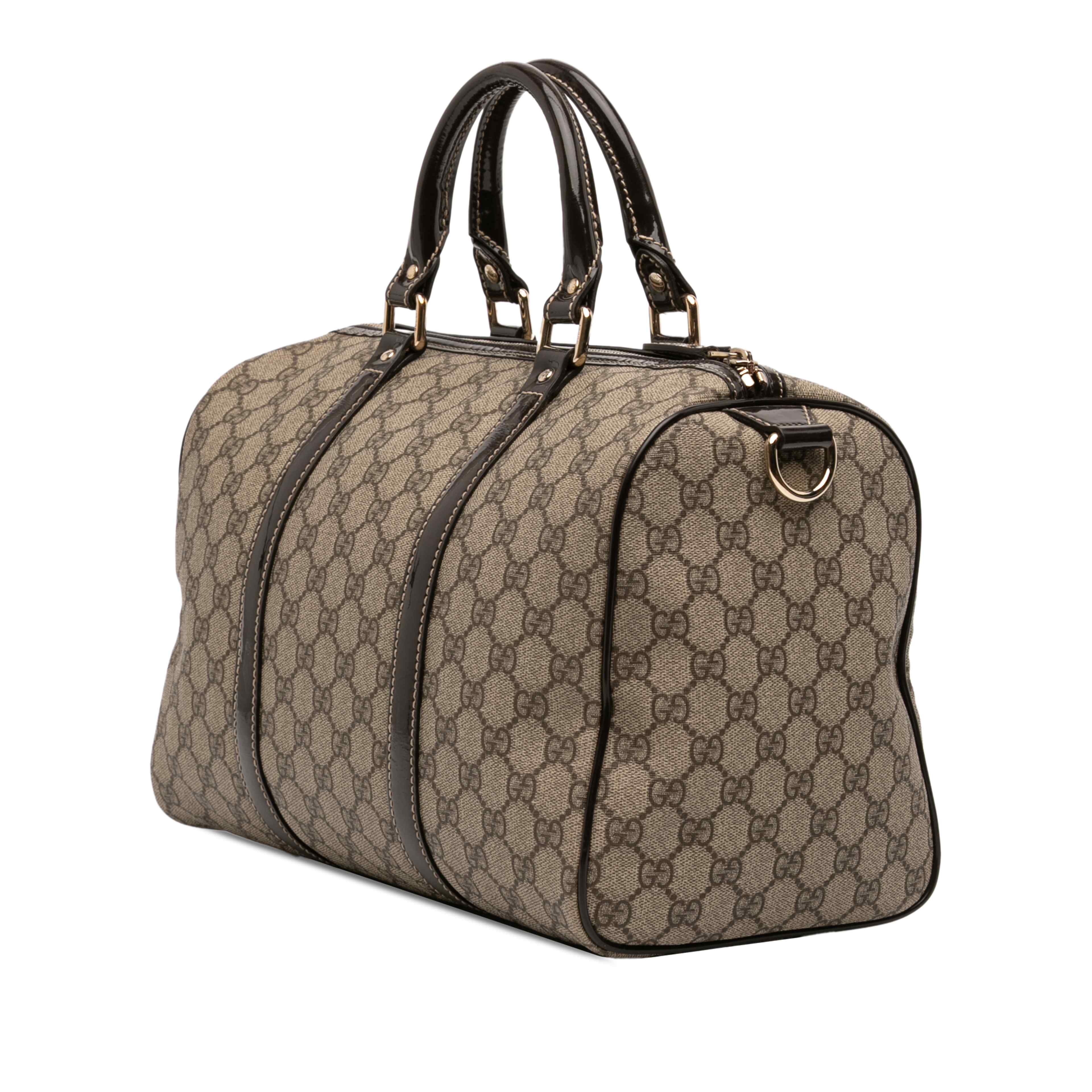 Gucci Medium Gg Supreme Joy Boston Bag, från Luxclusif, i färgen beige. Klicka för att öppna bilden i stort format