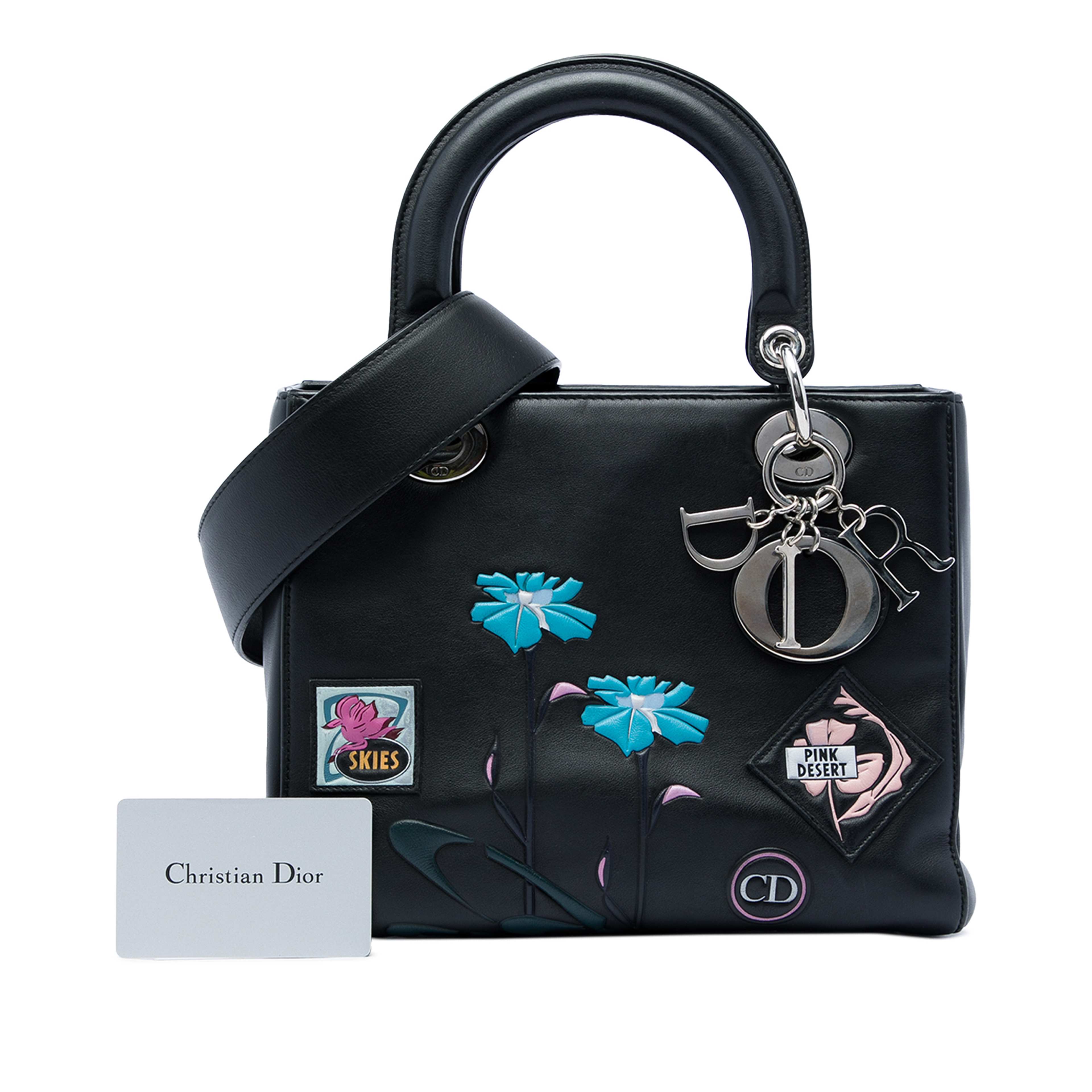 Dior Medium Calfskin Paradise Lady Dior, från Luxclusif, i färgen svart. Klicka för att öppna bilden i stort format