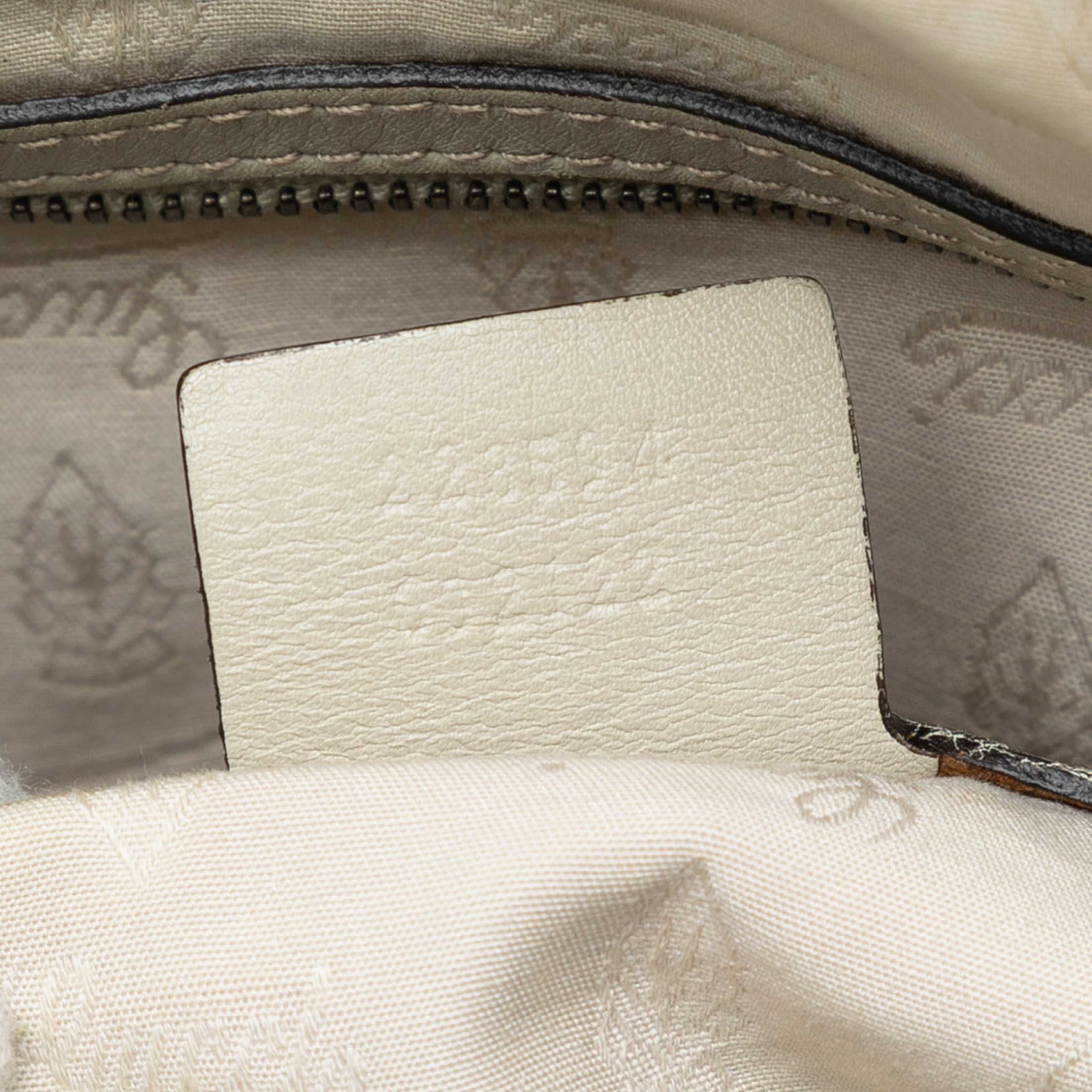 Gucci Guccissima Icon Bit Satchel, från Luxclusif, i färgen brun. Klicka för att öppna bilden i stort format