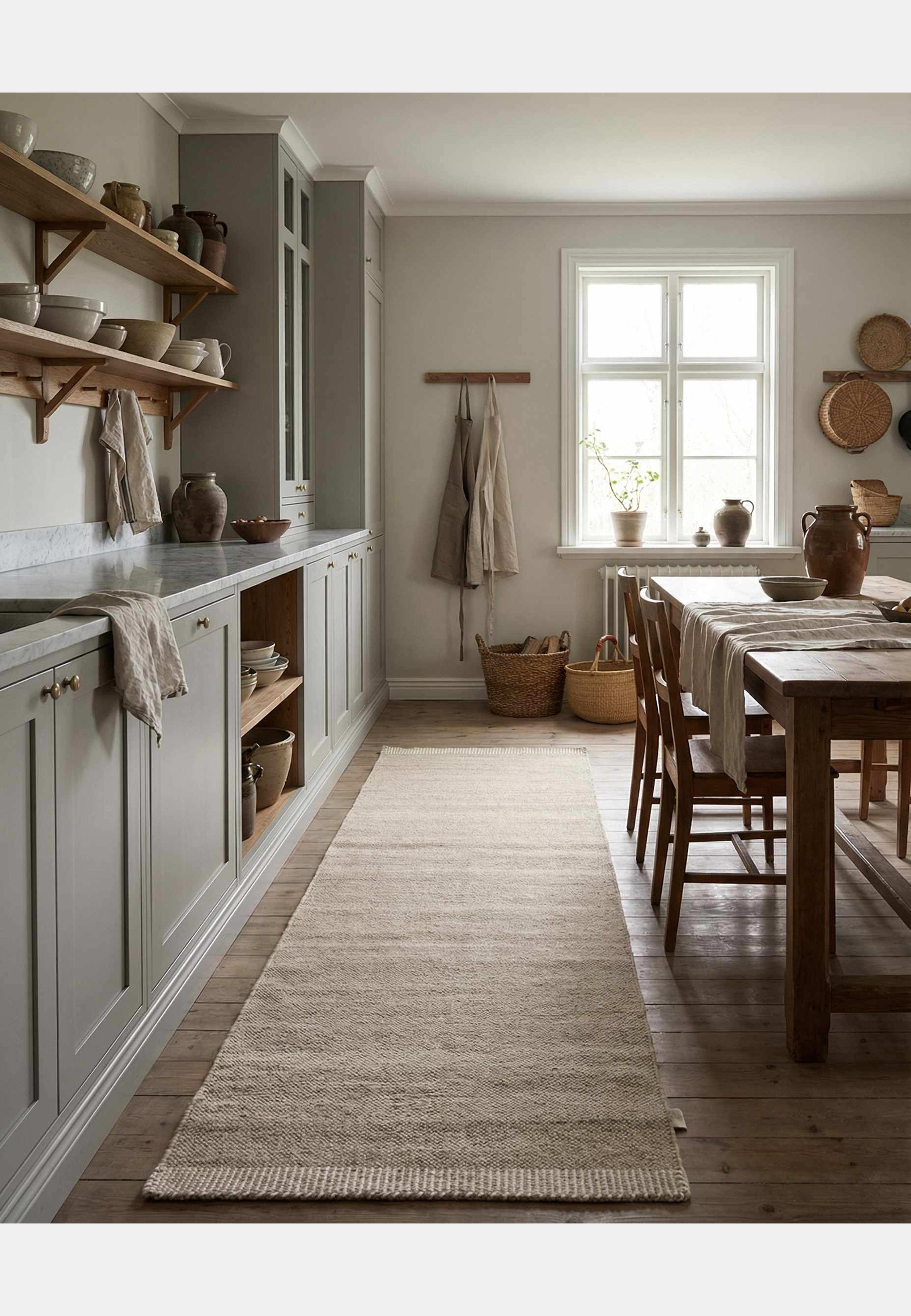 Gångmatta Pure, från Classic Collection, i färgen natural beige. Klicka för att öppna bilden i stort format