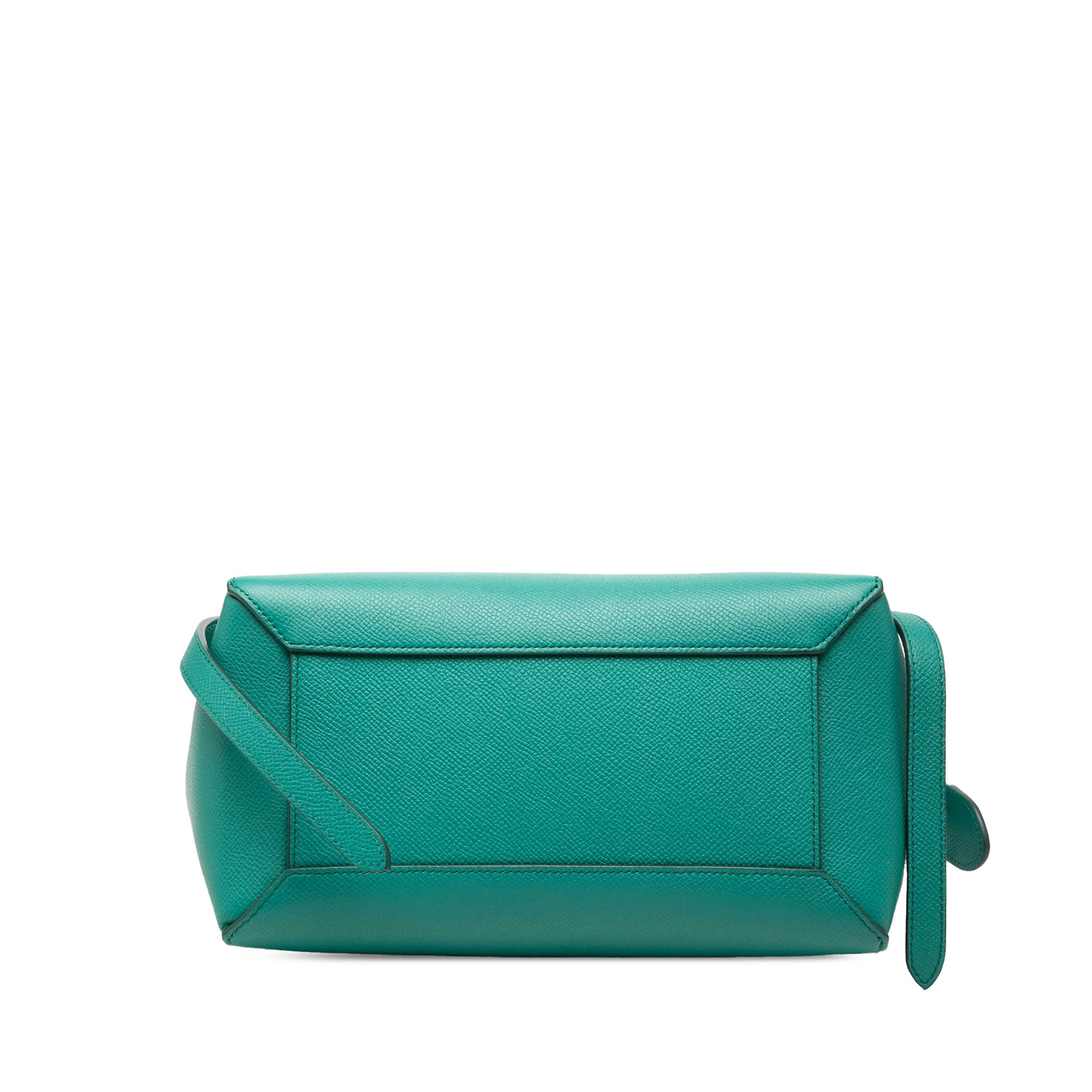 Celine Micro Grained Calfskin Belt Bag, från Luxclusif, i färgen grön. Klicka för att öppna bilden i stort format