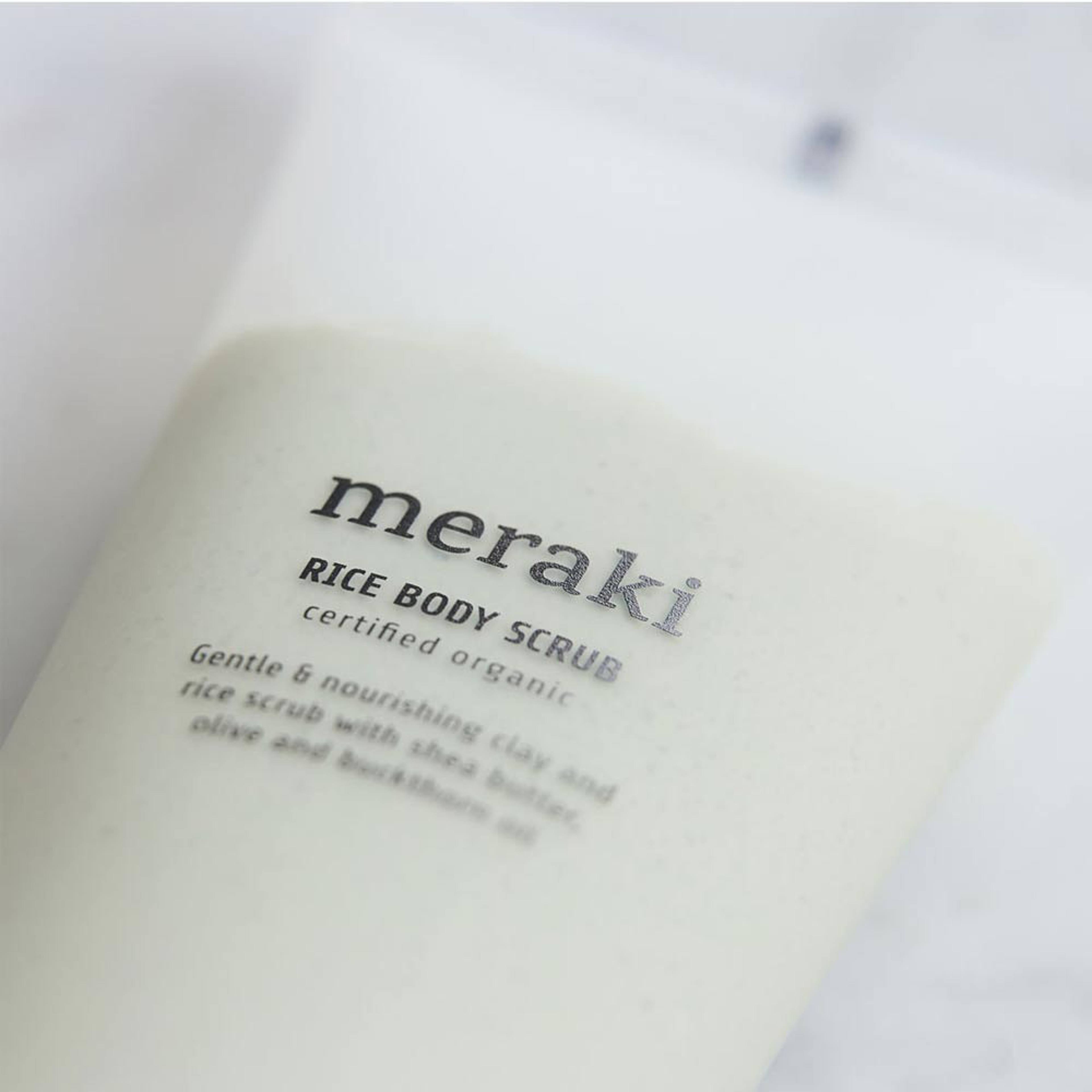 Rice Body Scrub, från Meraki. Klicka för att öppna bilden i stort format