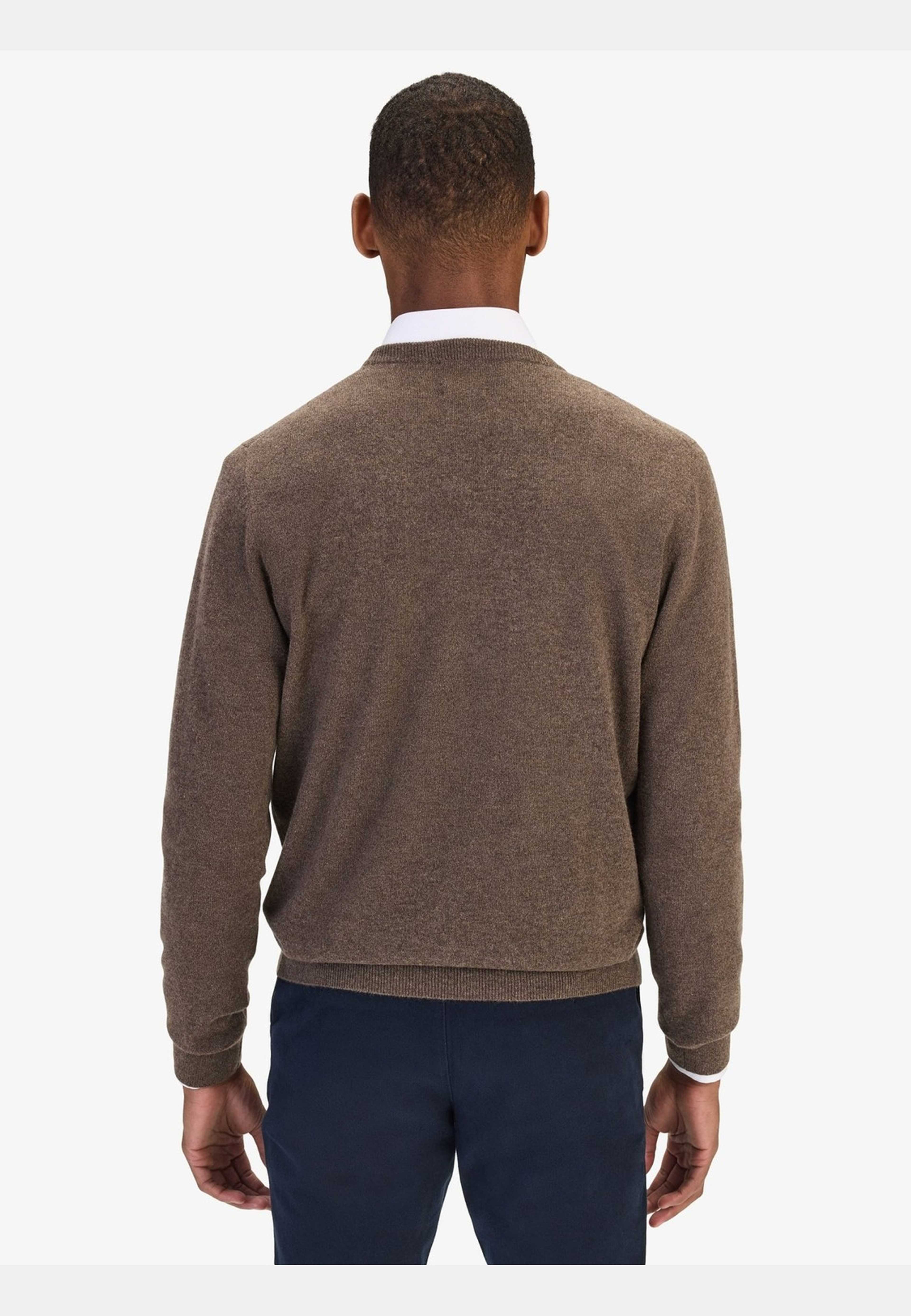 Pure Cashmere Crew Neck Sweater (franke), från John Henric, i färgen brown. Klicka för att öppna bilden i stort format
