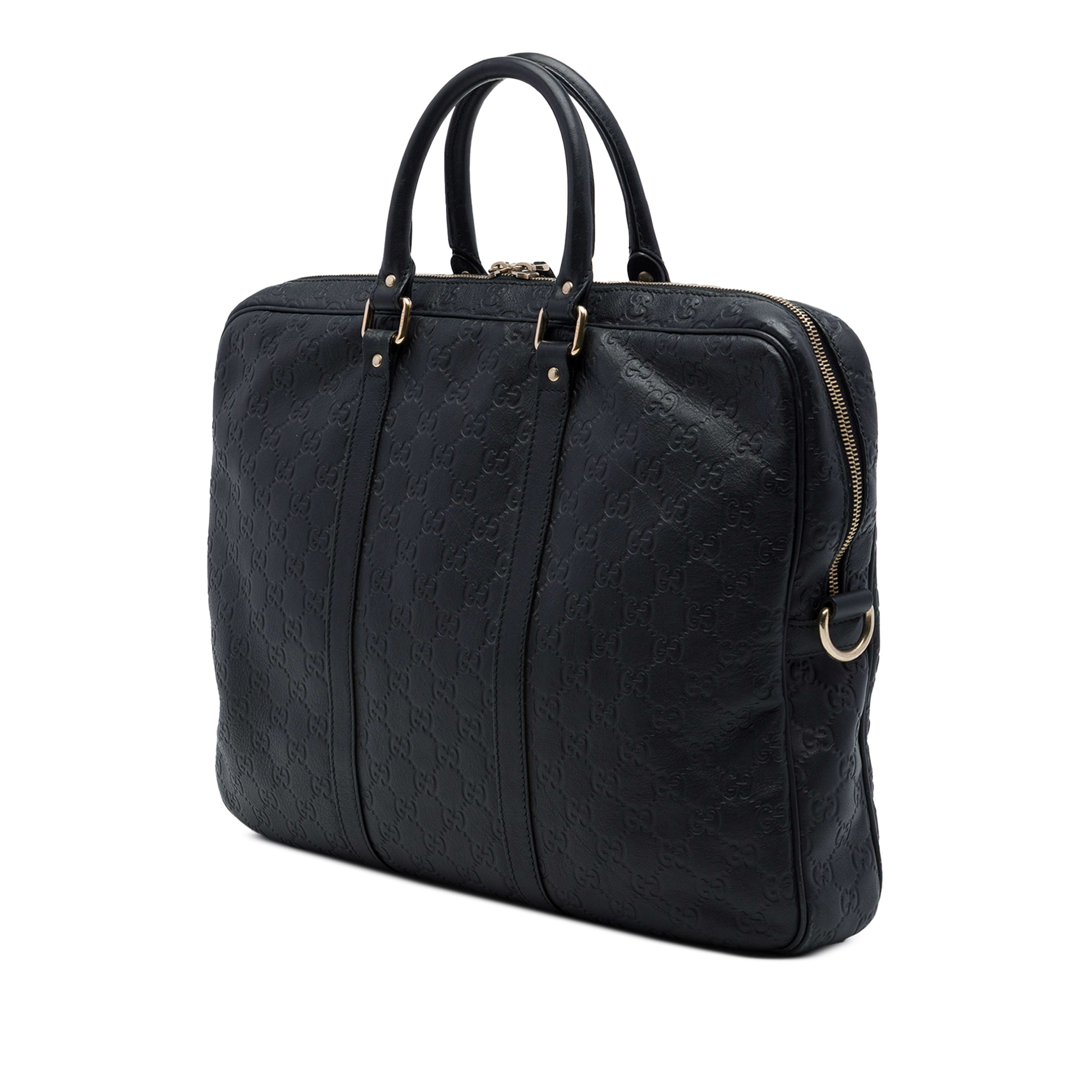 Gucci Guccissima Business Bag, från Luxclusif, i färgen svart. Klicka för att öppna bilden i stort format