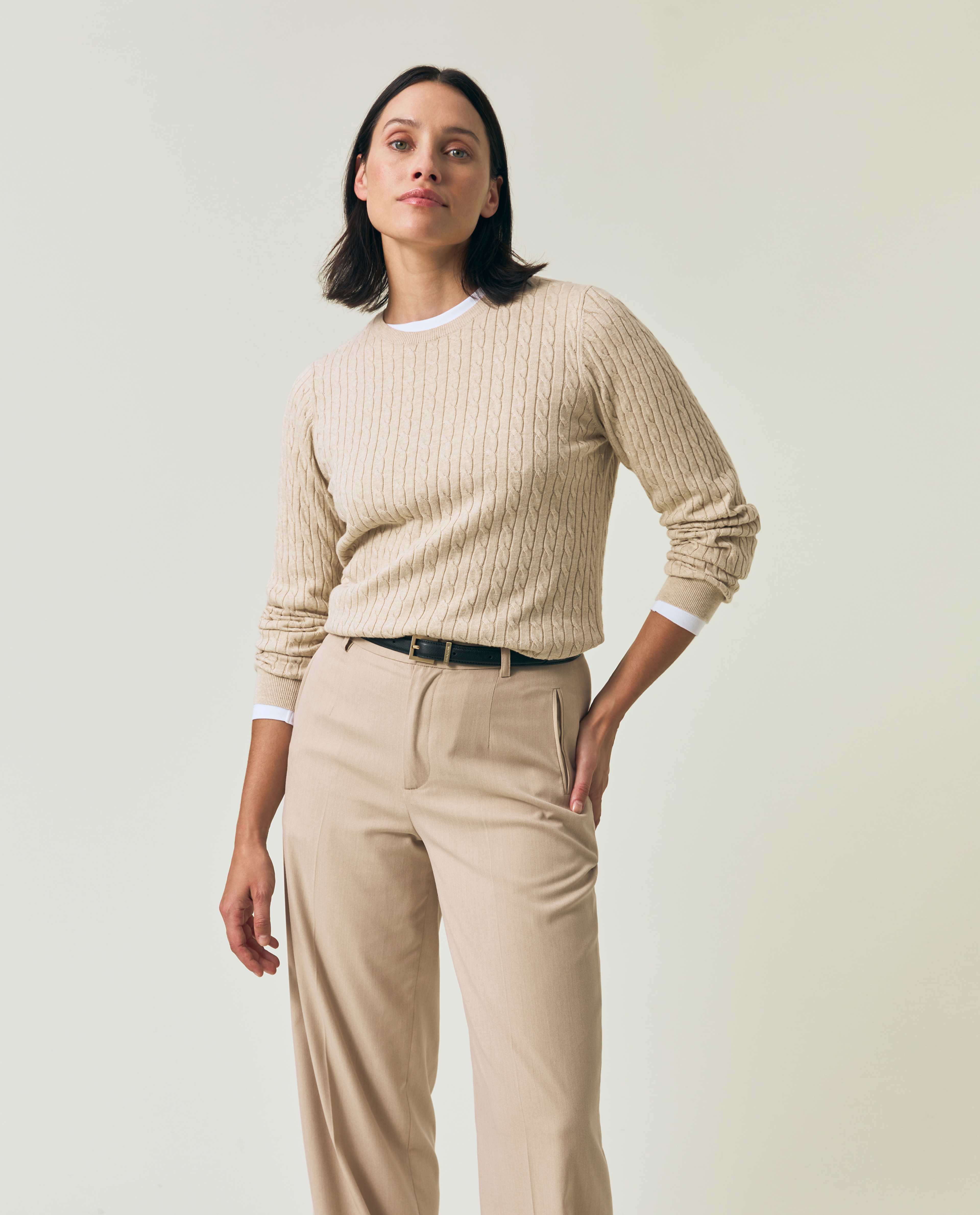 Organic Cotton Cable Knitted Sweater