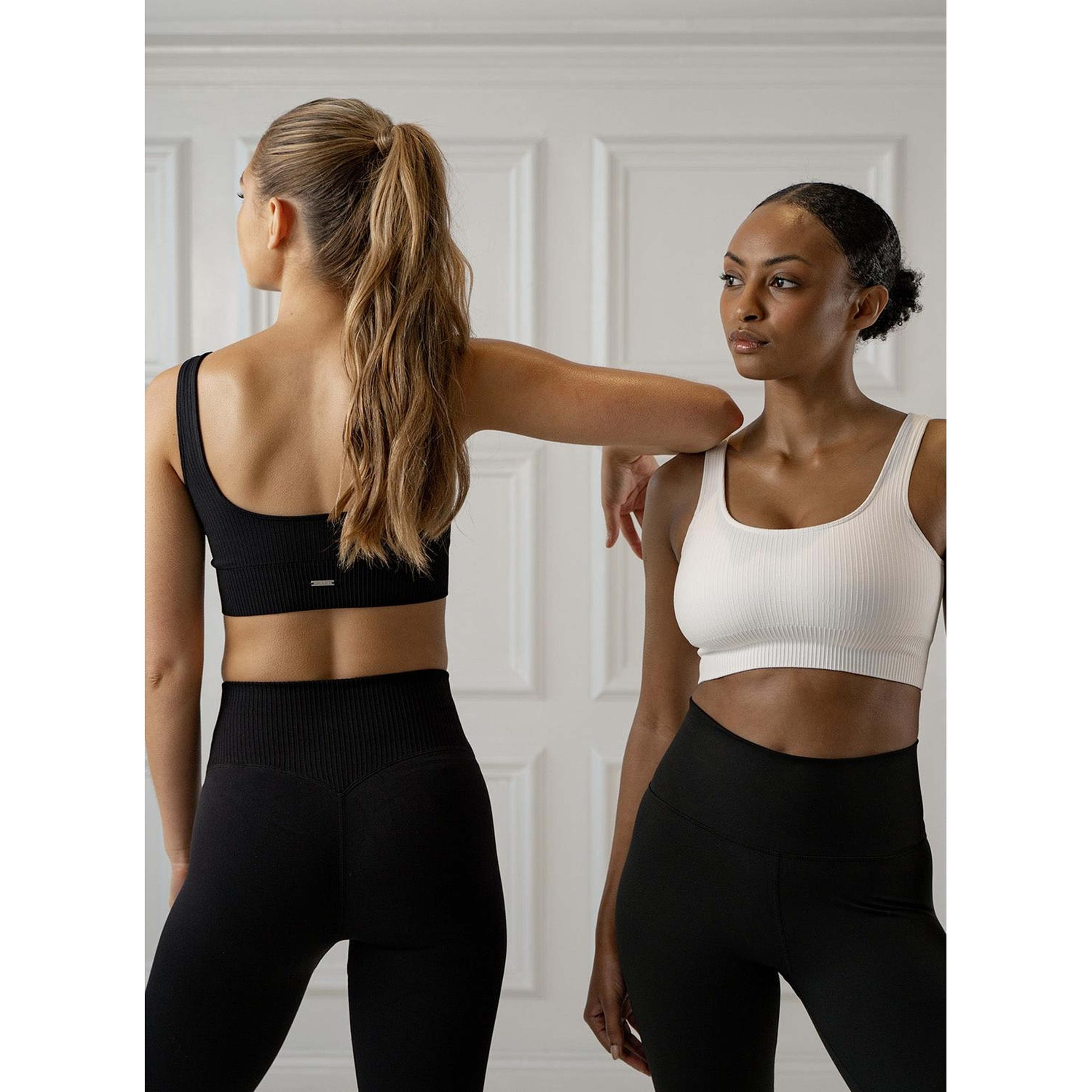 White Ribbed Seamless Bra