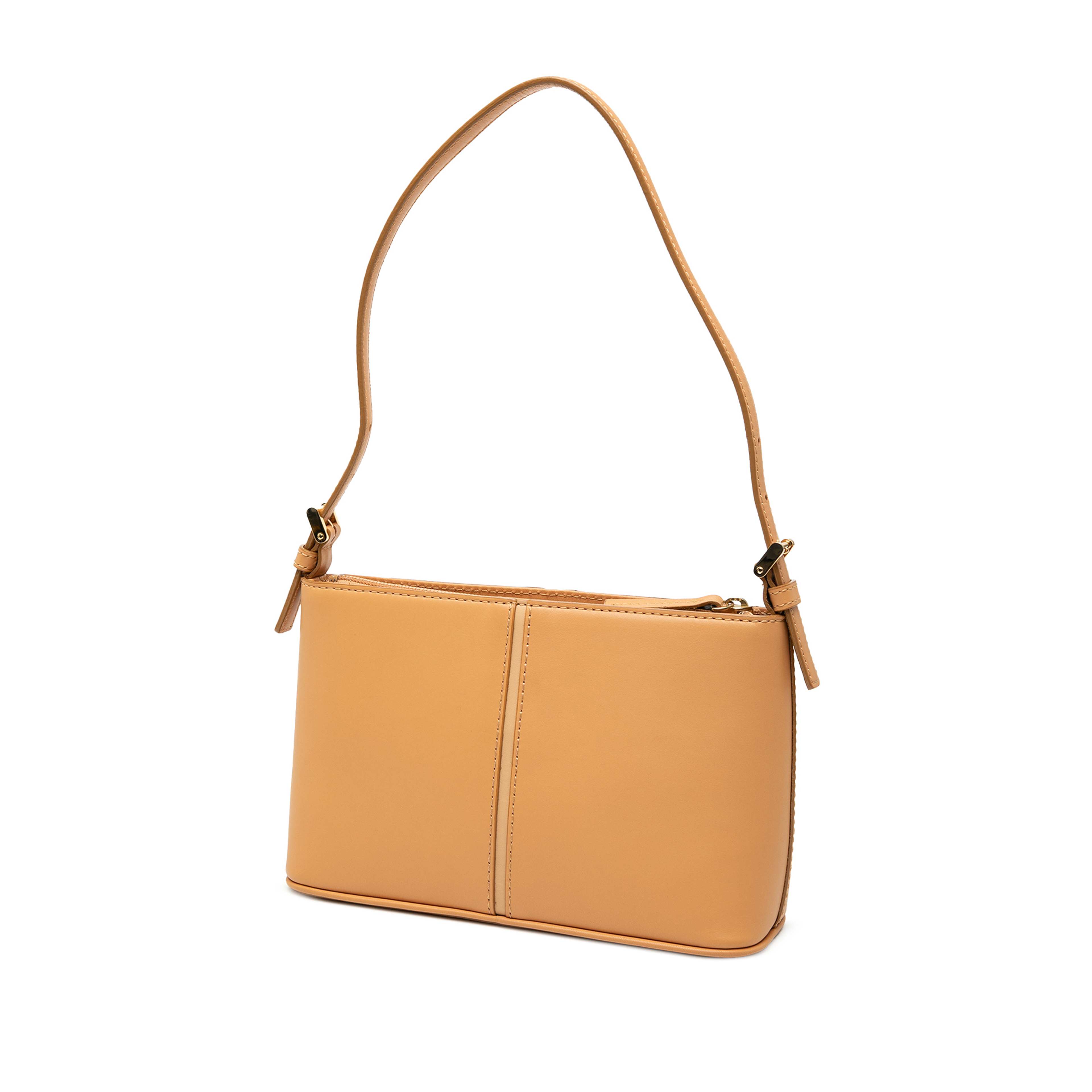 Burberry Leather Shoulder Bag, från Luxclusif, i färgen caramel. Klicka för att öppna bilden i stort format