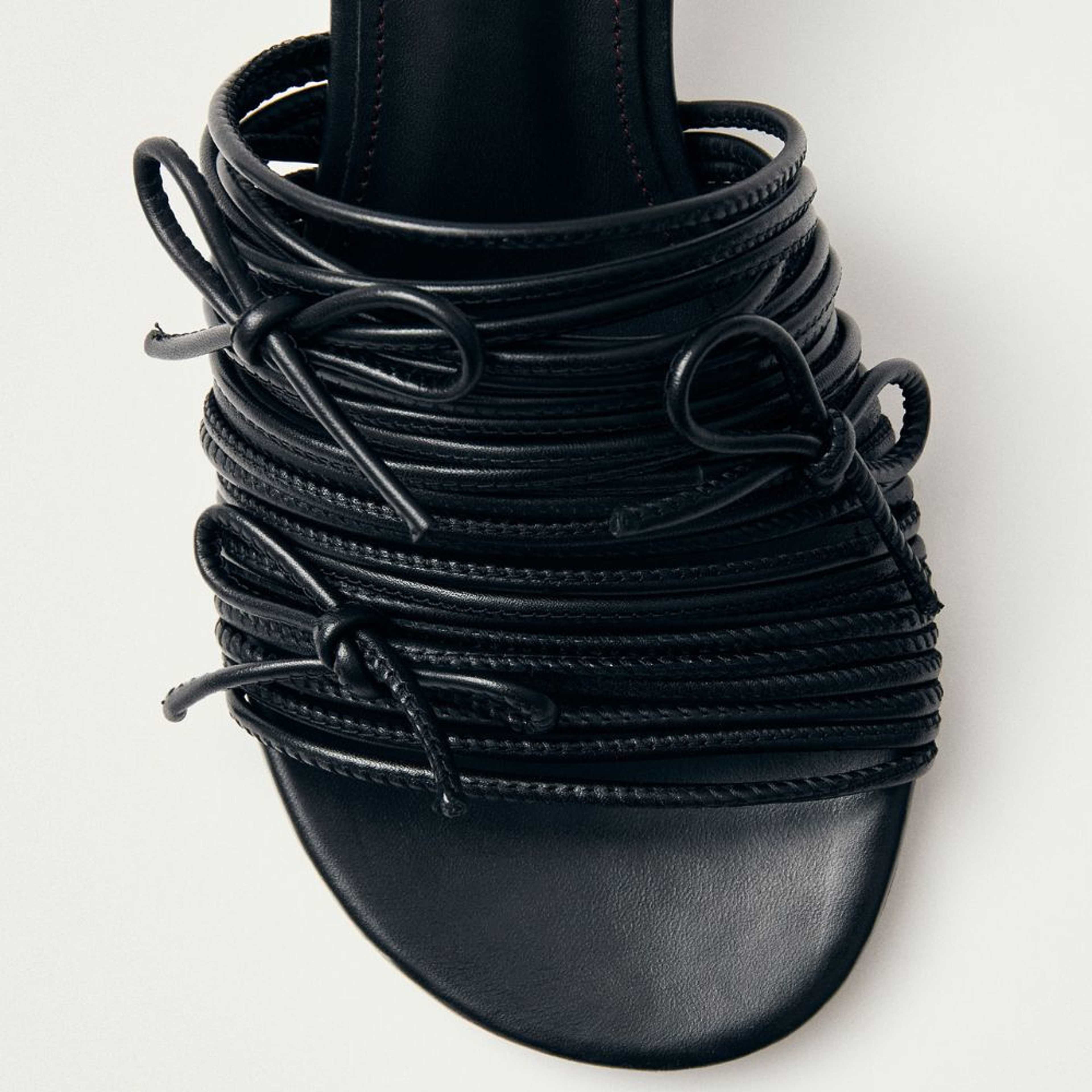 Viva Black Leather Sandals