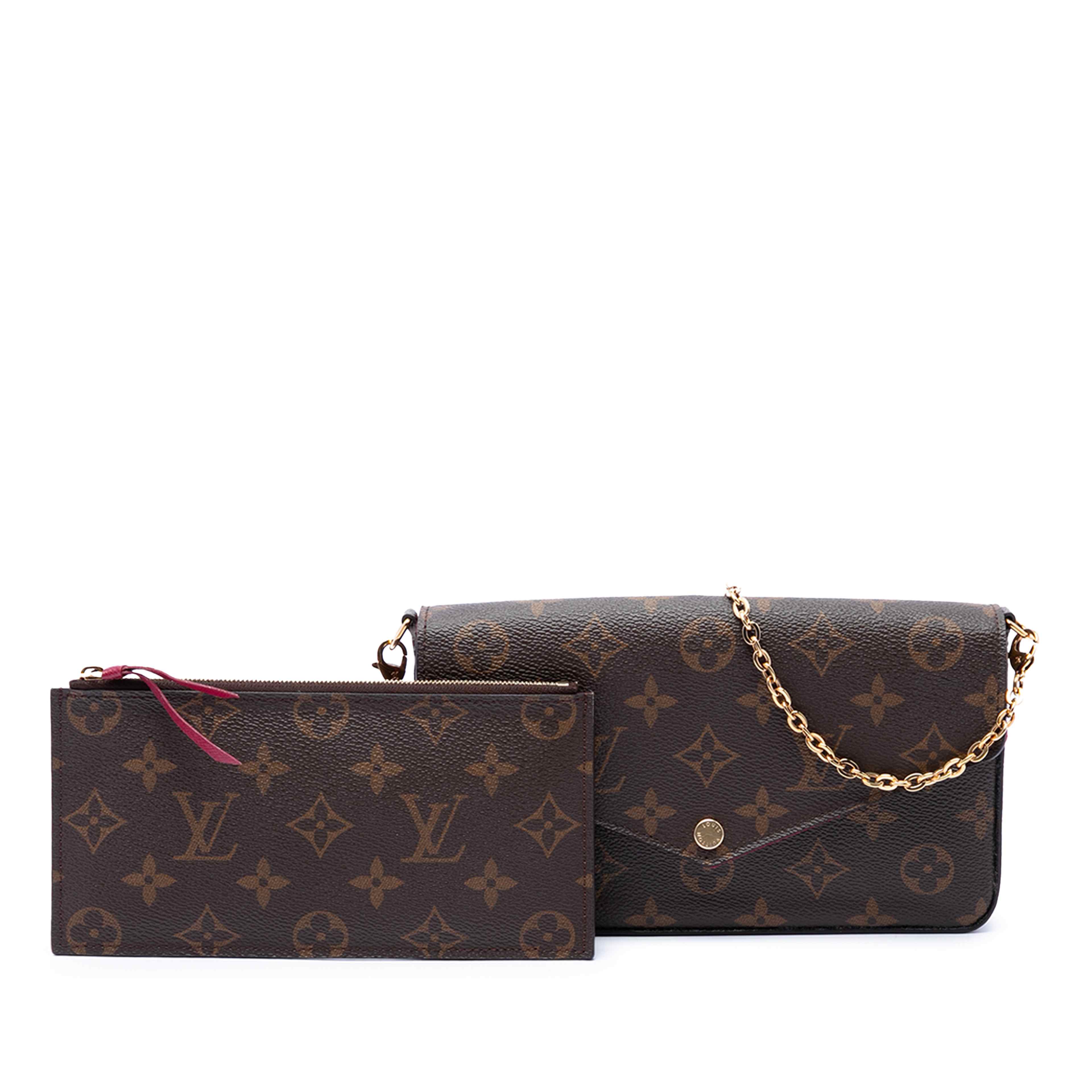 Louis Vuitton Monogram Pochette Felicie, från Luxclusif, i färgen brun. Klicka för att öppna bilden i stort format