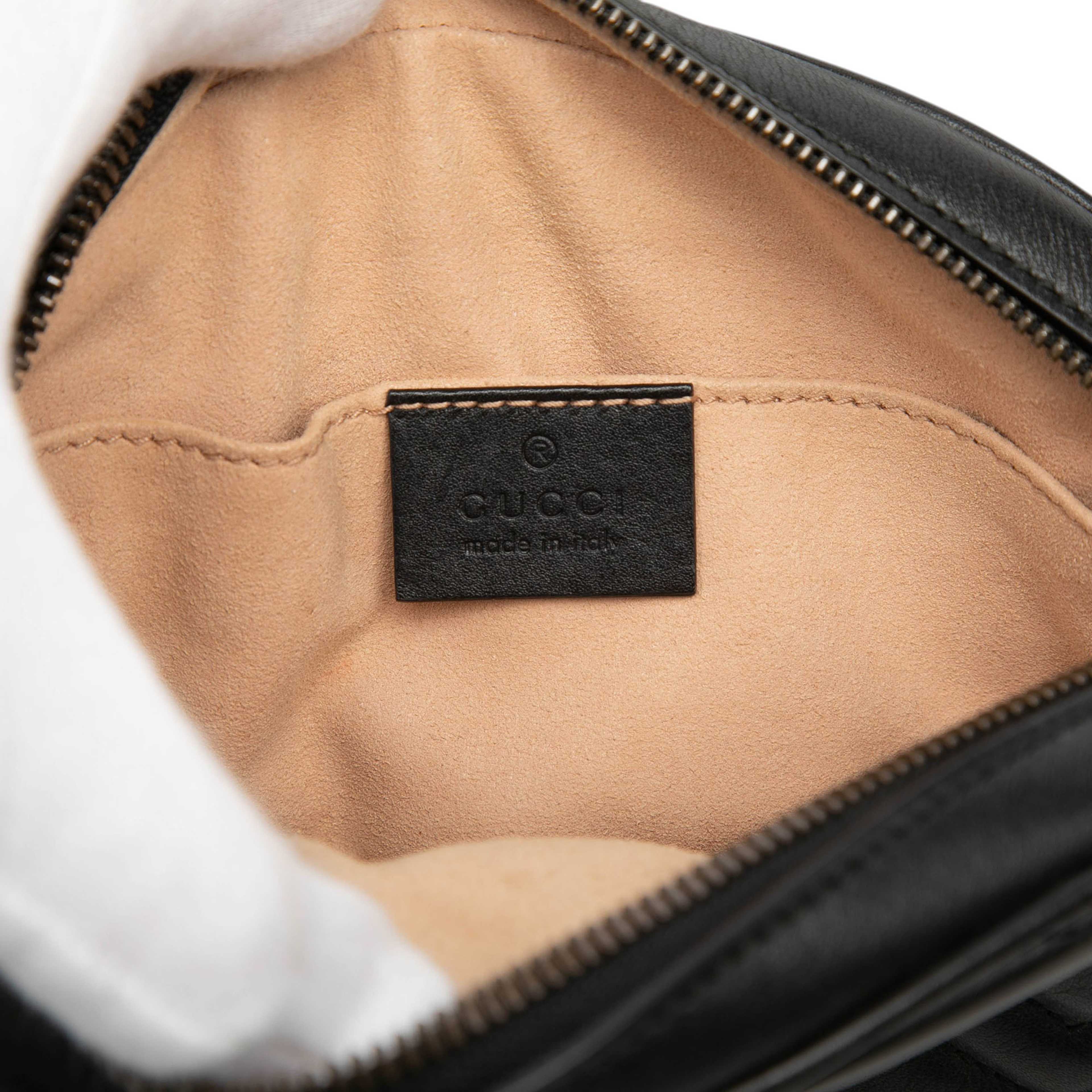 Gucci Gg Marmont Matelasse Leather Belt Bag, från Luxclusif, i färgen black. Klicka för att öppna bilden i stort format