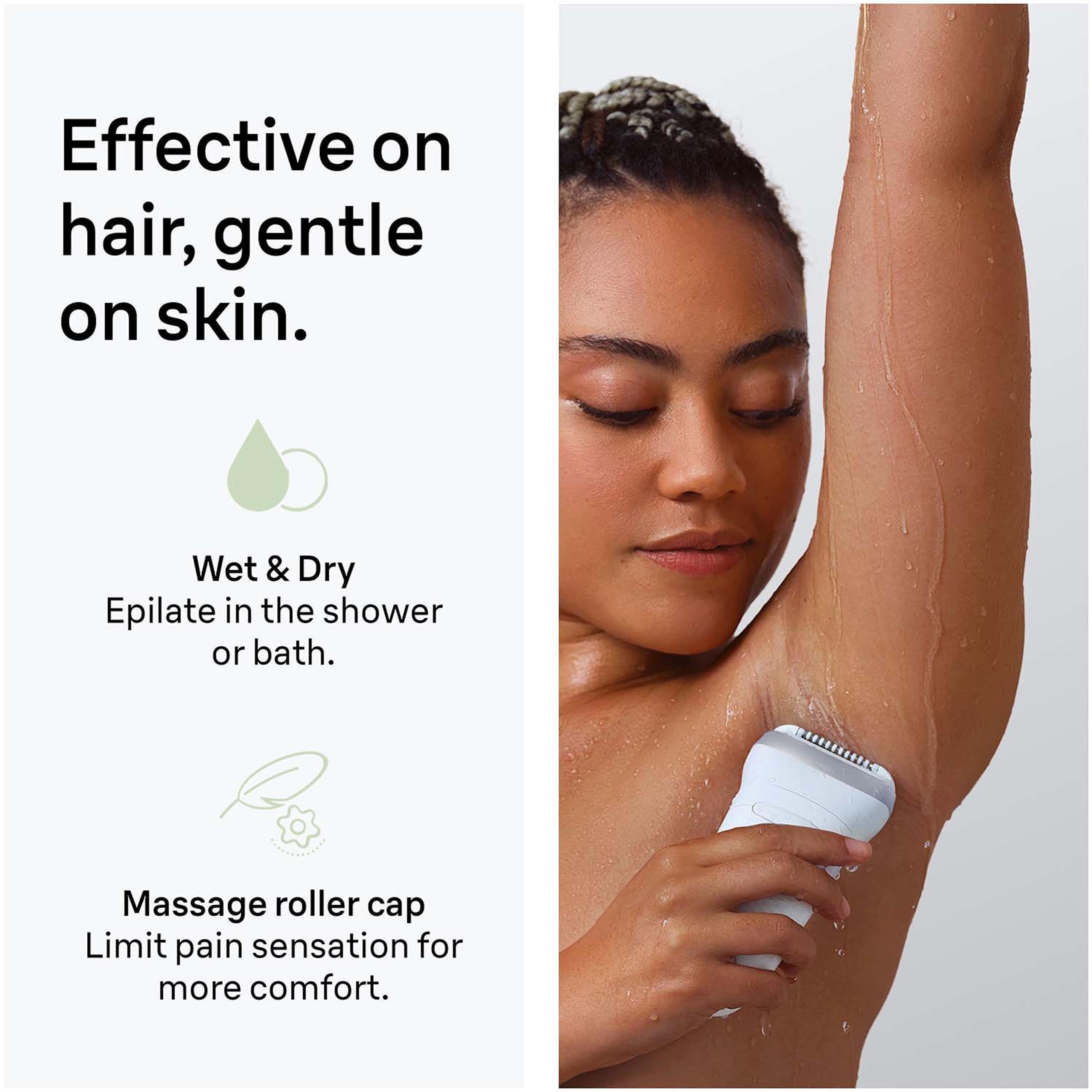 Epilator Silk·épil 7, Wet & Dry, Långvarigt Slät Hud, 7-041, Silver, från Braun, i färgen silver. Klicka för att öppna bilden i stort format