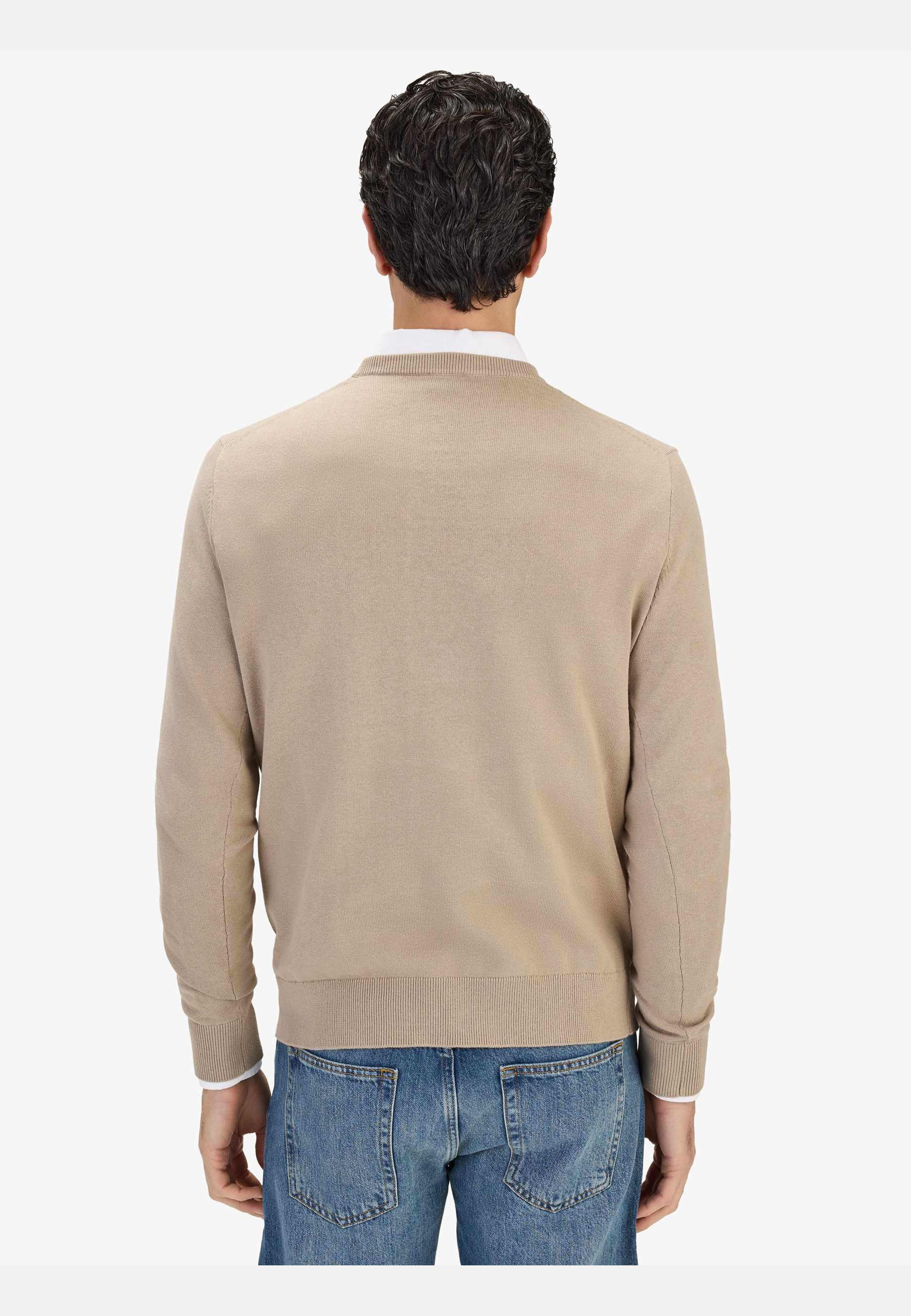 Cotton Crew Neck Sweater (sean), från John Henric, i färgen beige. Klicka för att öppna bilden i stort format