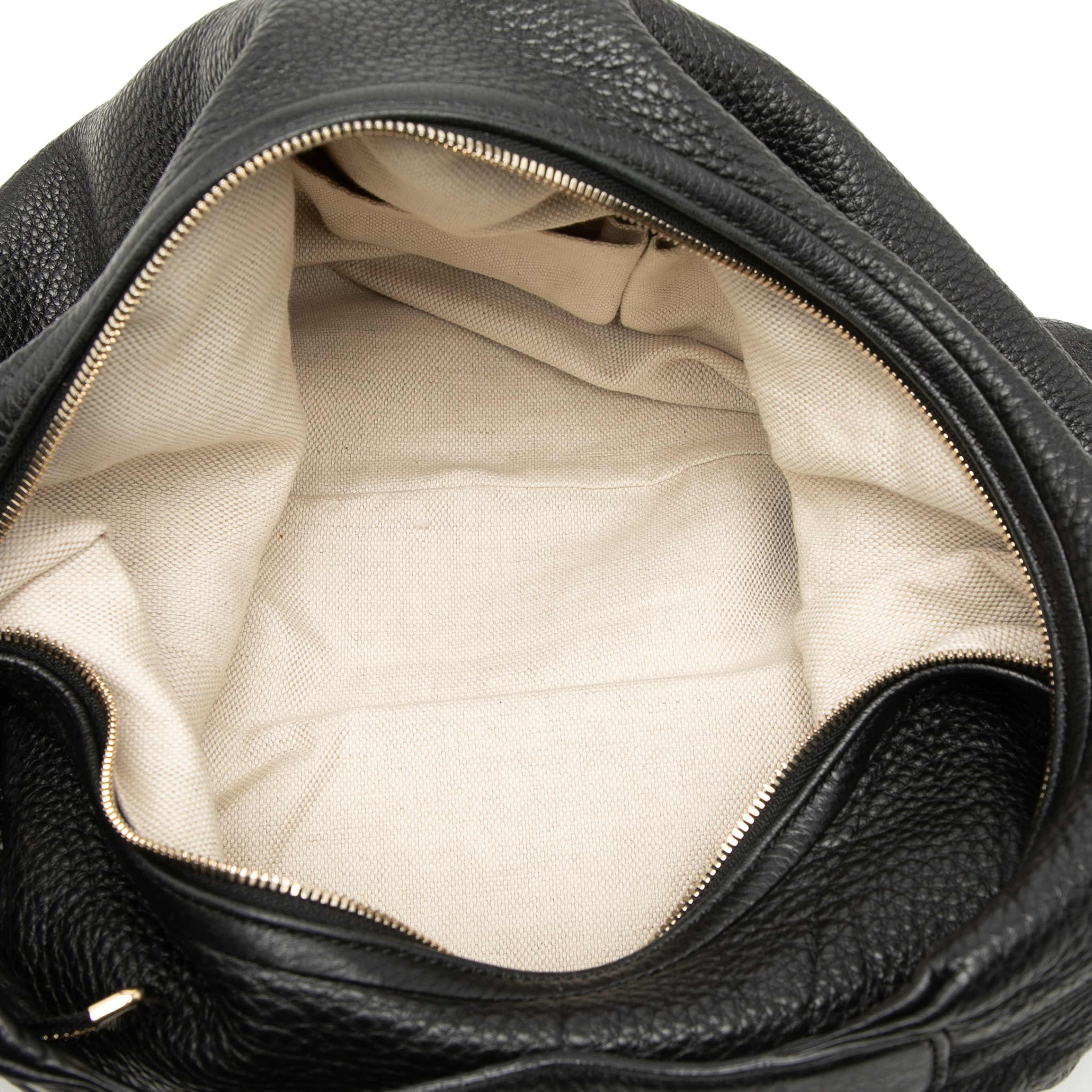 Gucci Leather Soho Hobo, från Luxclusif, i färgen black. Klicka för att öppna bilden i stort format