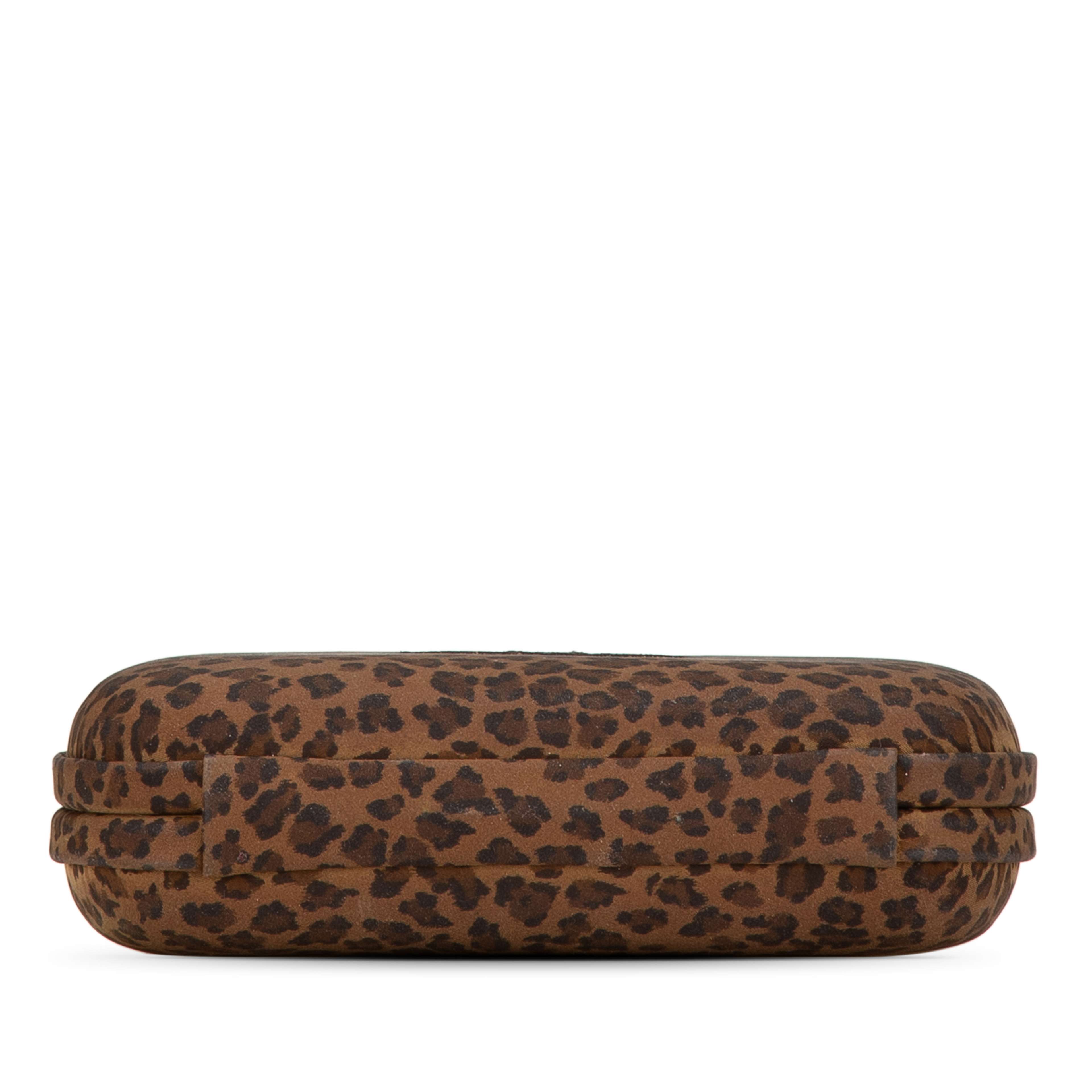 Bottega Veneta Nylon Leopard Print Box Clutch