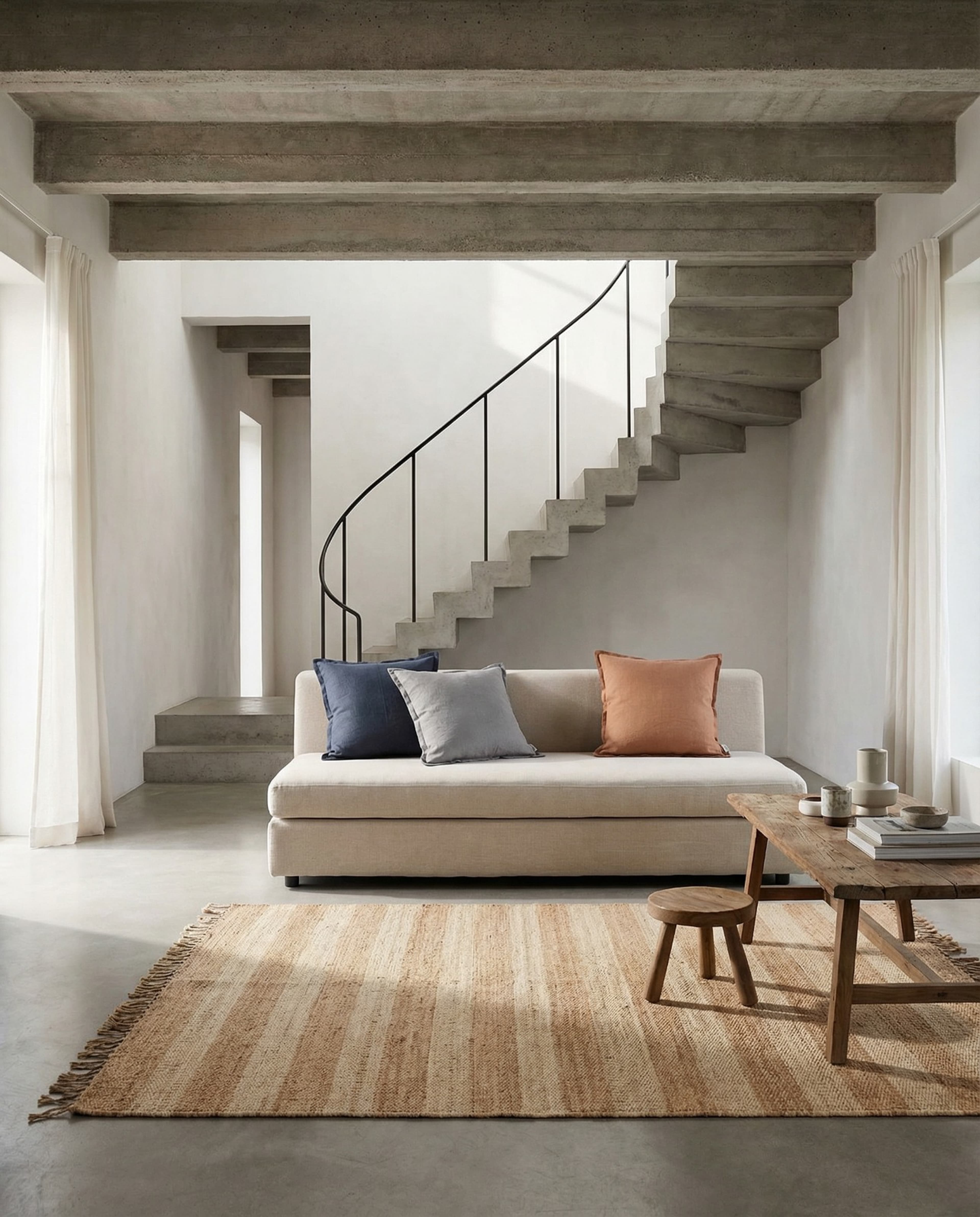 Matta Jute Stripes 170x230cm, från Classic Collection, i färgen natural jute. Klicka för att öppna bilden i stort format