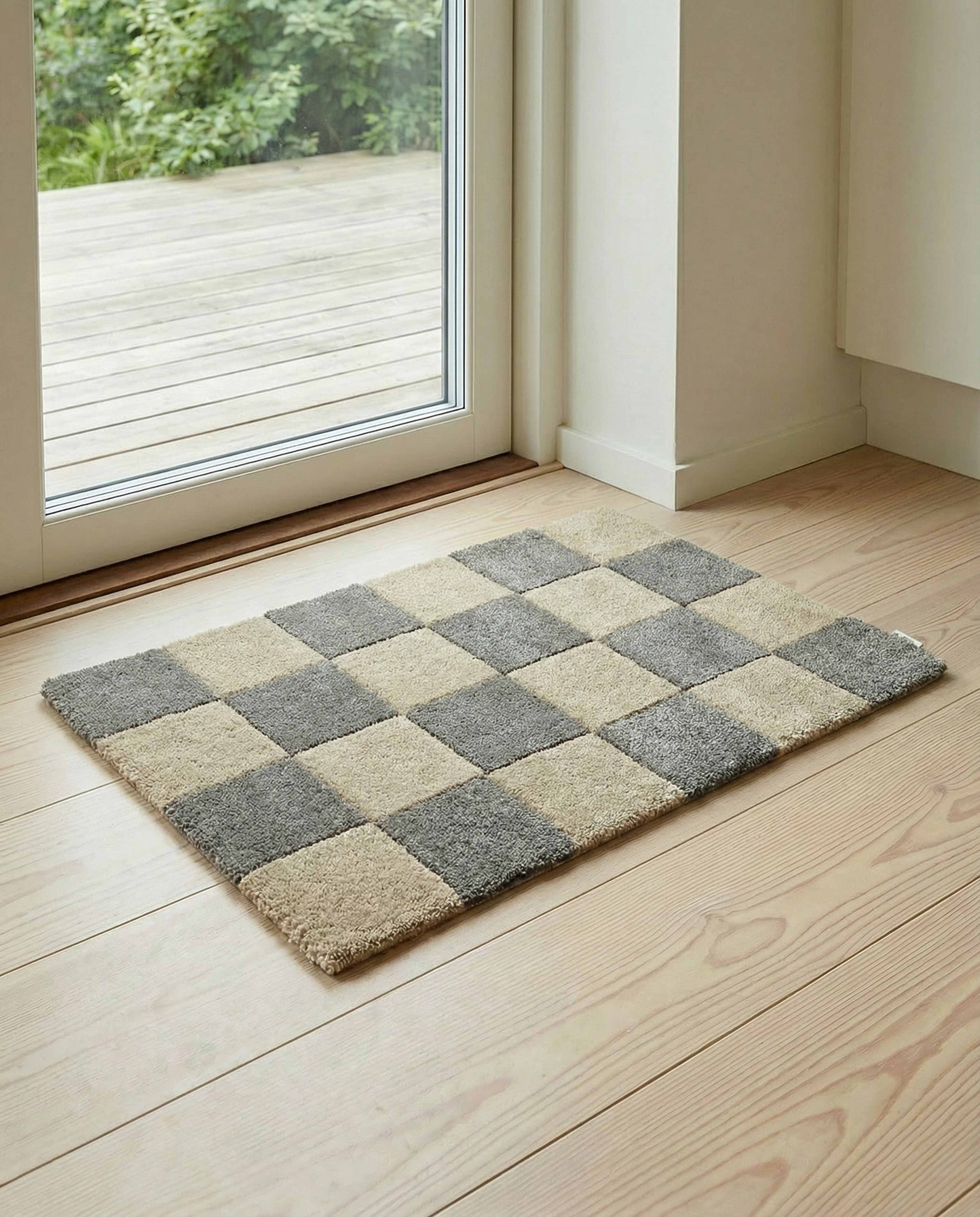 Dörrmatta Square, från Classic Collection, i färgen grey/natural. Klicka för att öppna bilden i stort format