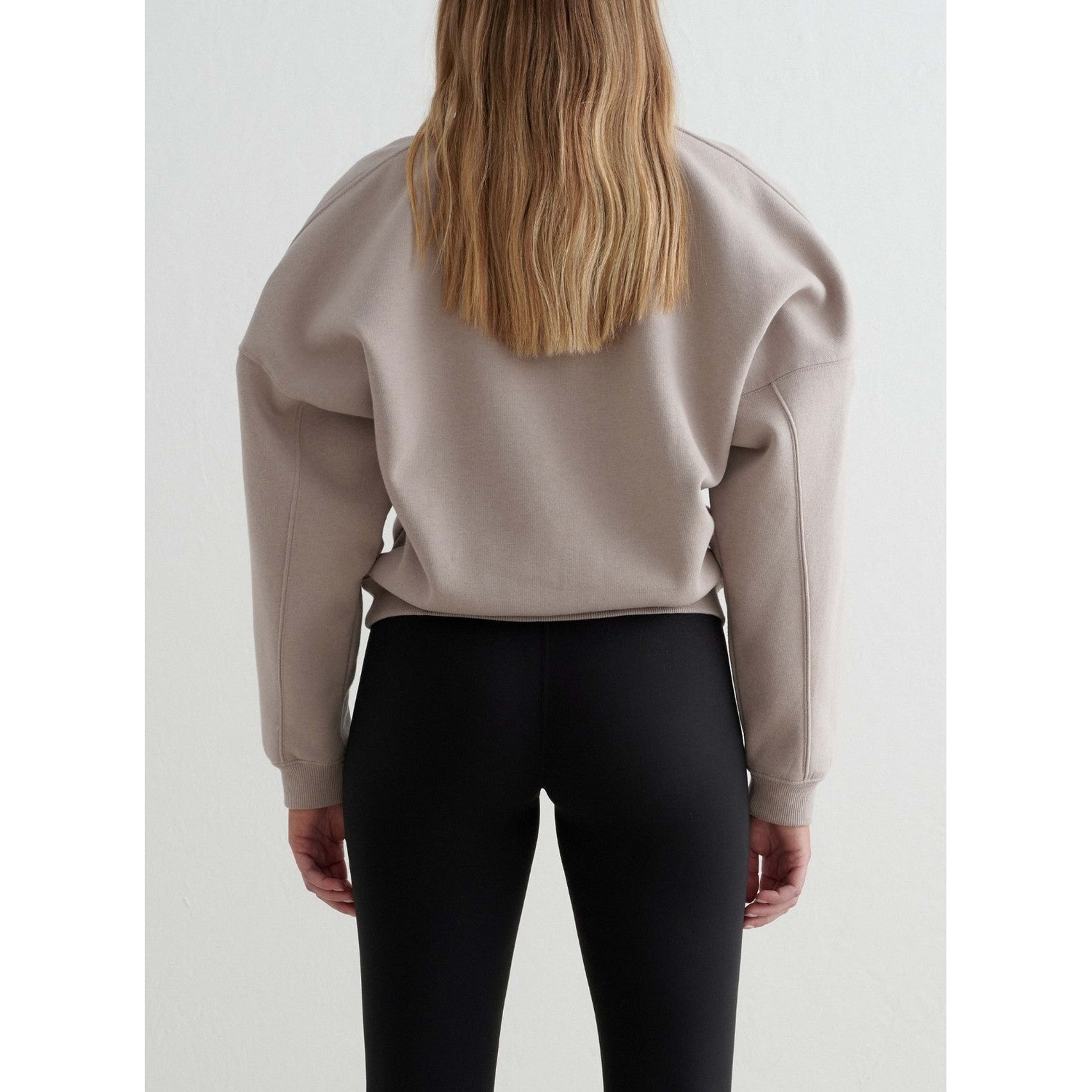 Dark Clay Varsity Sweat Half Zip