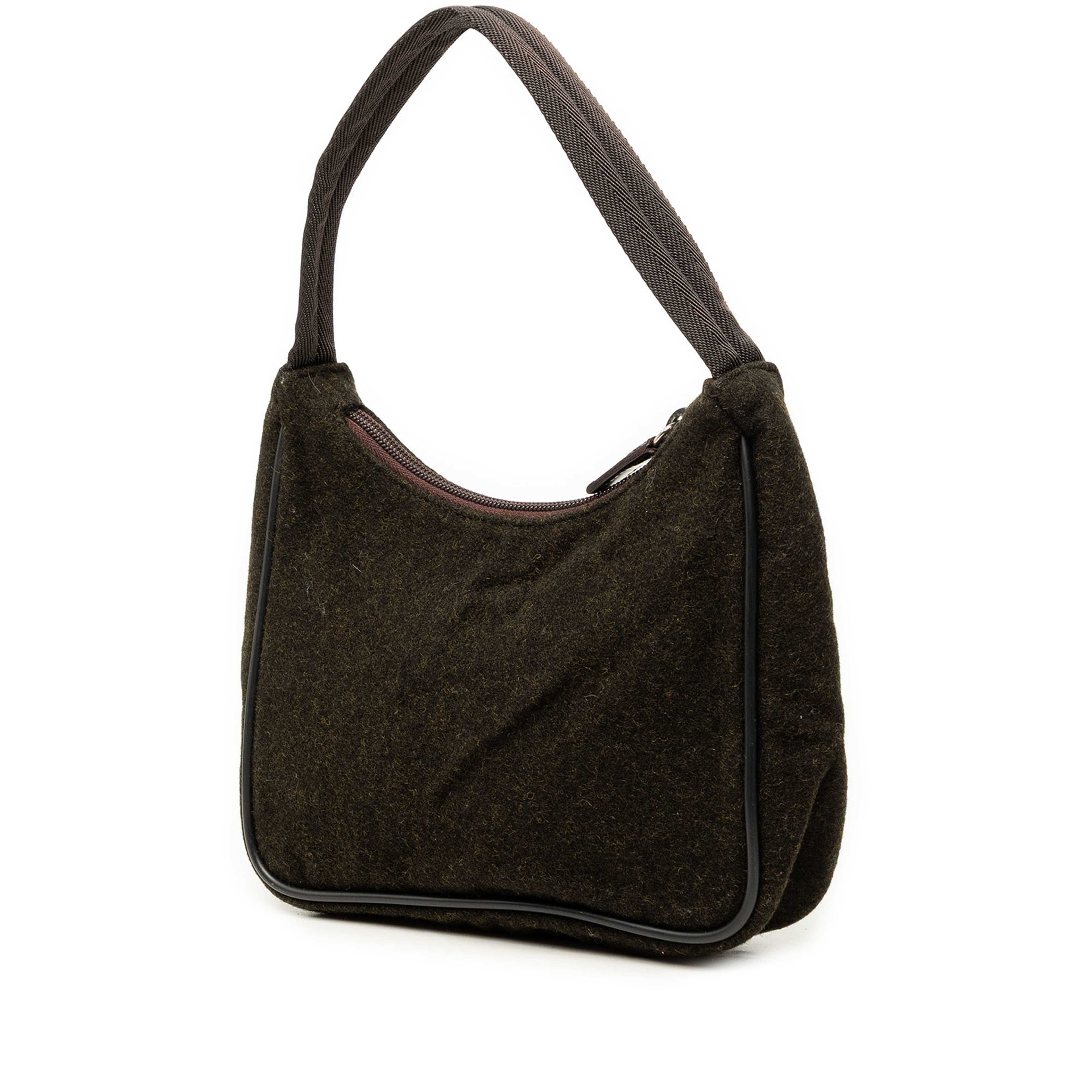 Prada Sports Line Wool Handbag, från Luxclusif, i färgen brun. Klicka för att öppna bilden i stort format