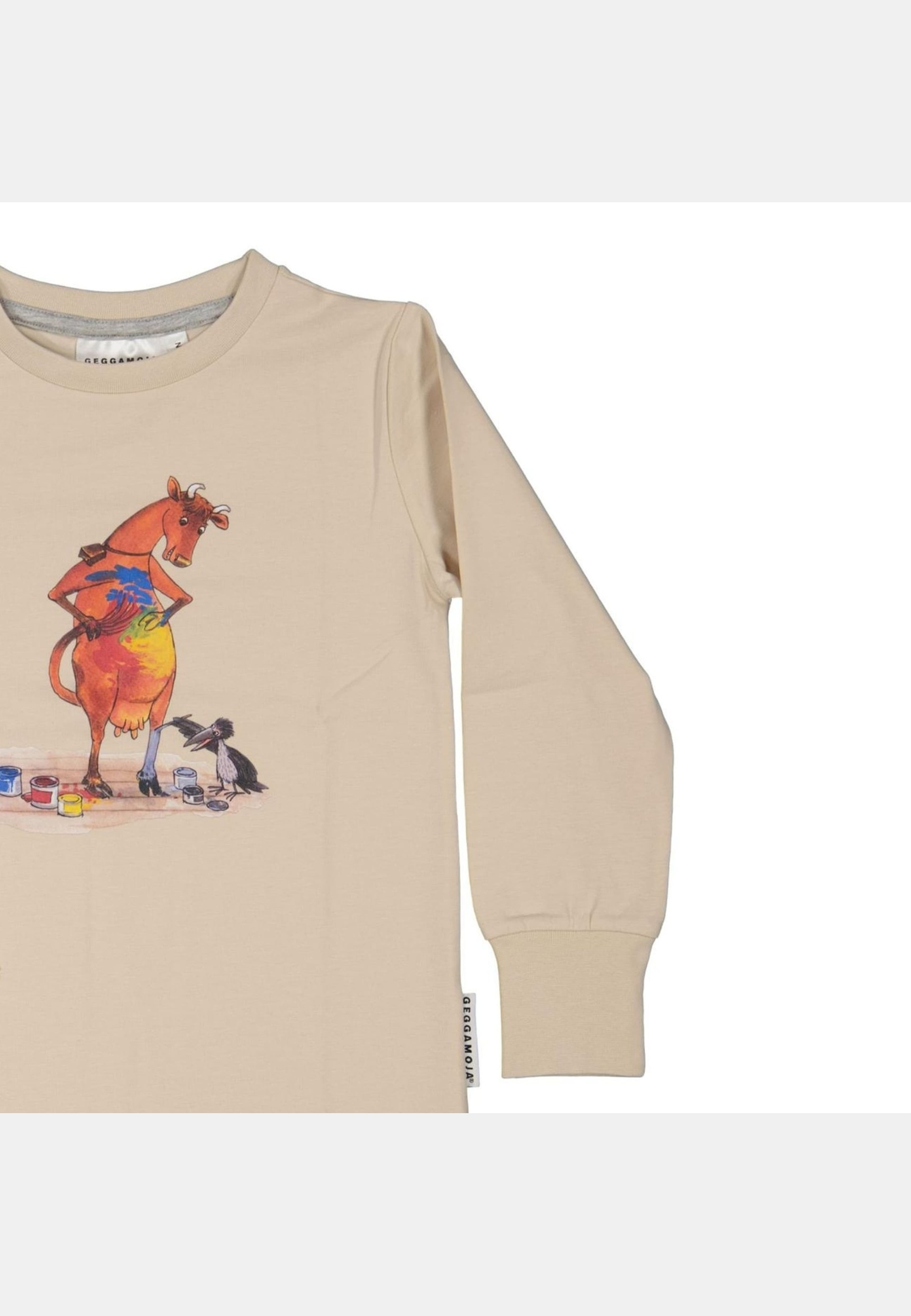 Tröja Mamma Mu Och Kråkan, från Geggamoja, i färgen beige. Klicka för att öppna bilden i stort format