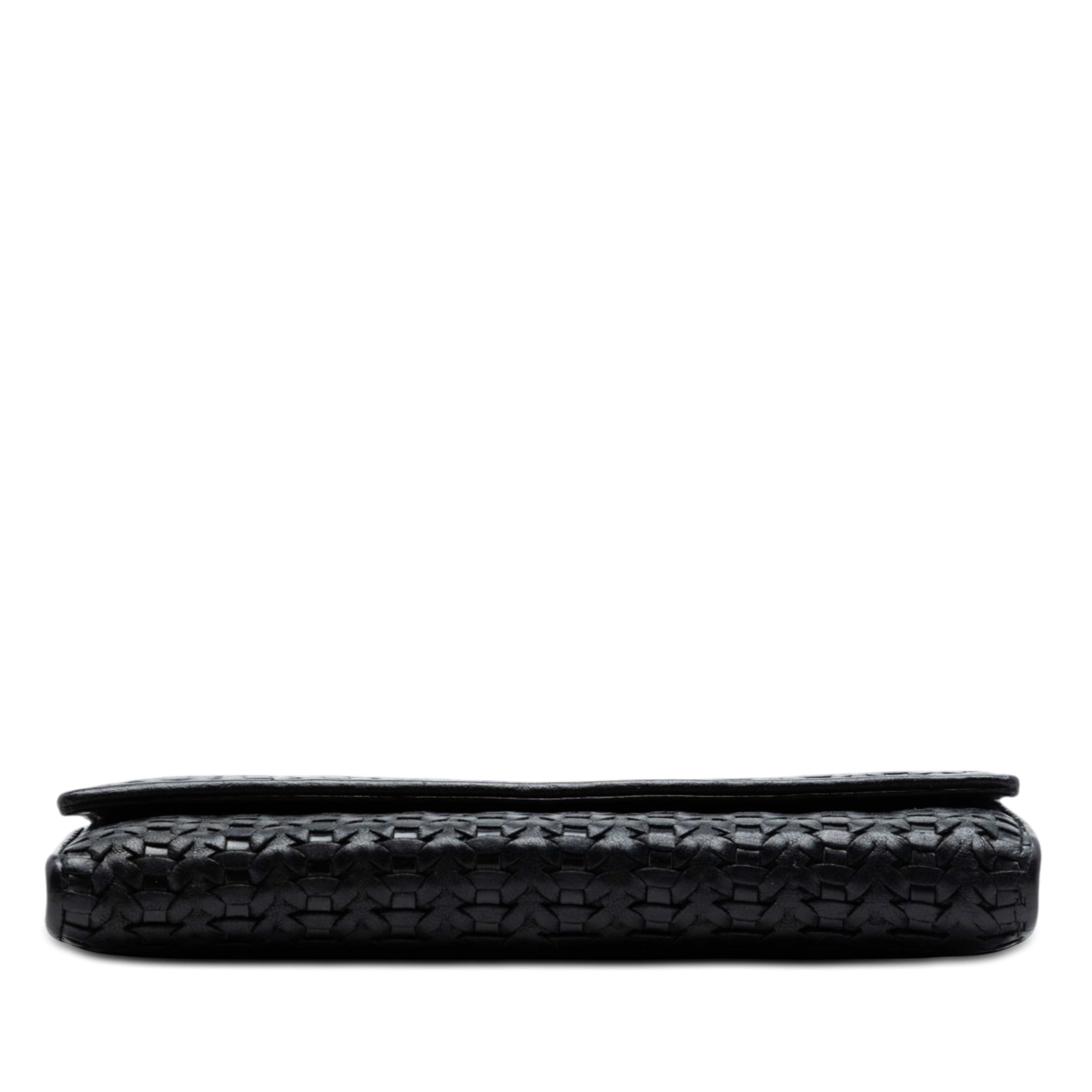 Dior Woven Lambskin Lady Dior Rendezvouz Wallet On Chain, från Luxclusif, i färgen svart. Klicka för att öppna bilden i stort format