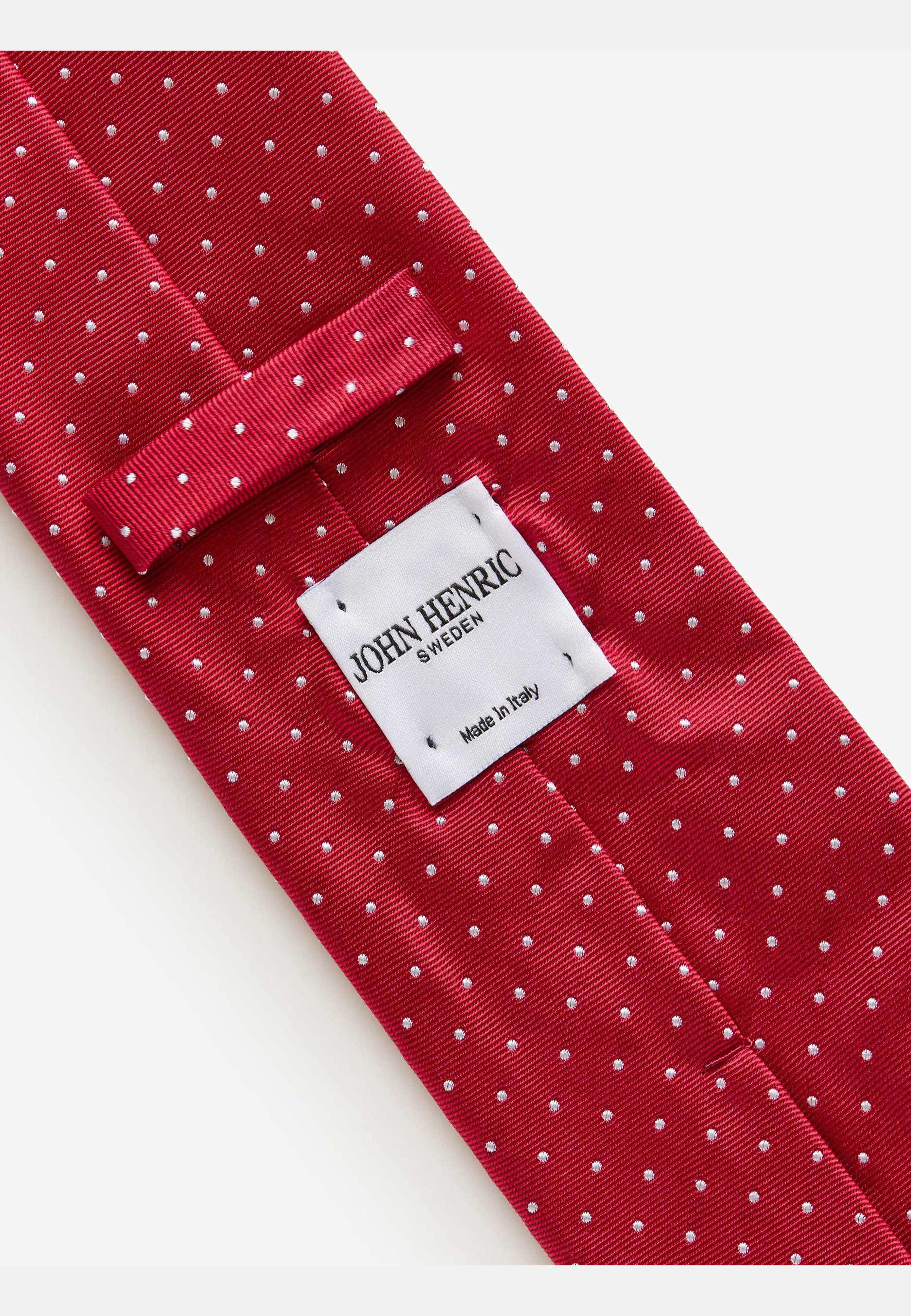 Tie Dot, från John Henric, i färgen röd & vit. Klicka för att öppna bilden i stort format