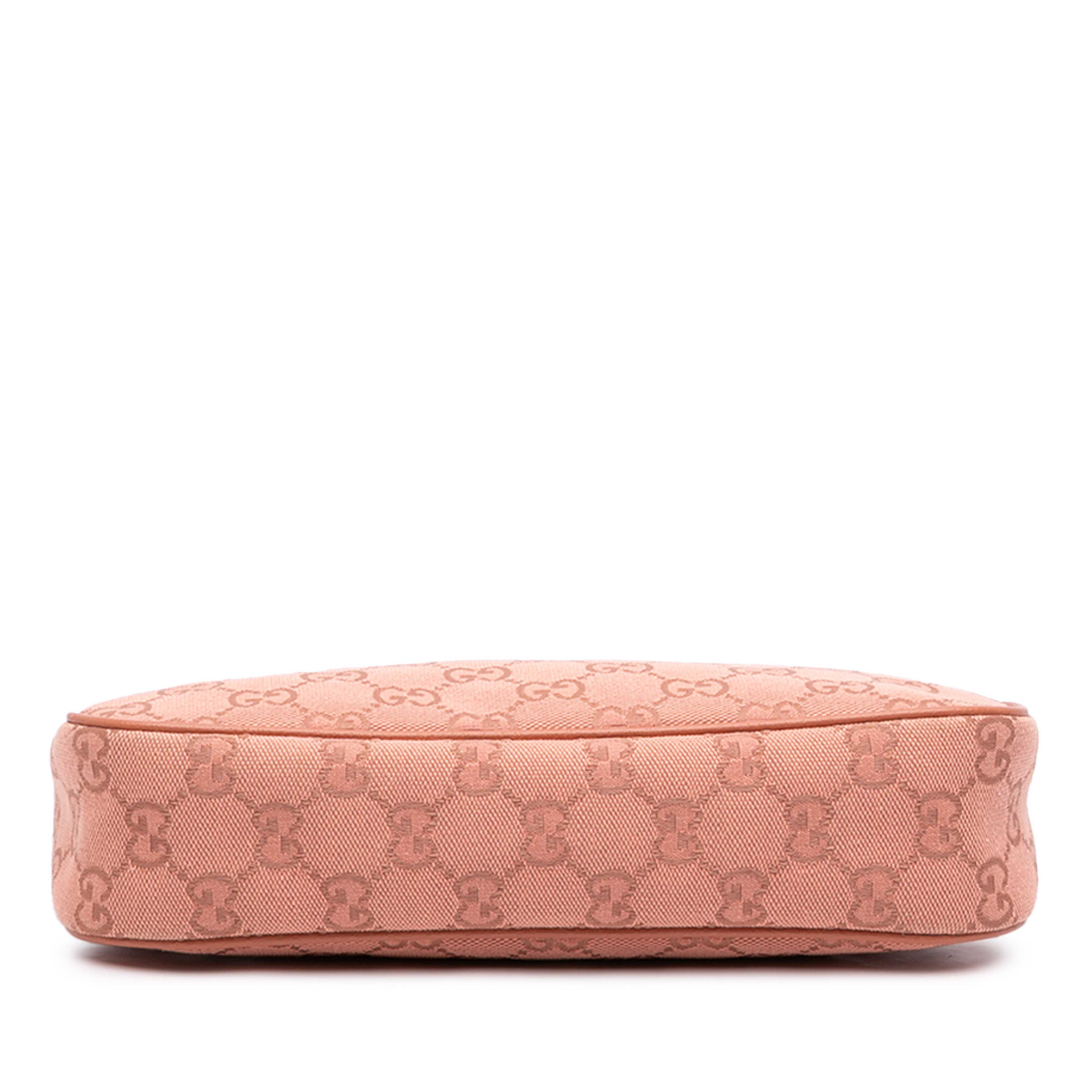 Gucci Small Gg Canvas Ophidia Shoulder Bag, från Luxclusif, i färgen rosa. Klicka för att öppna bilden i stort format