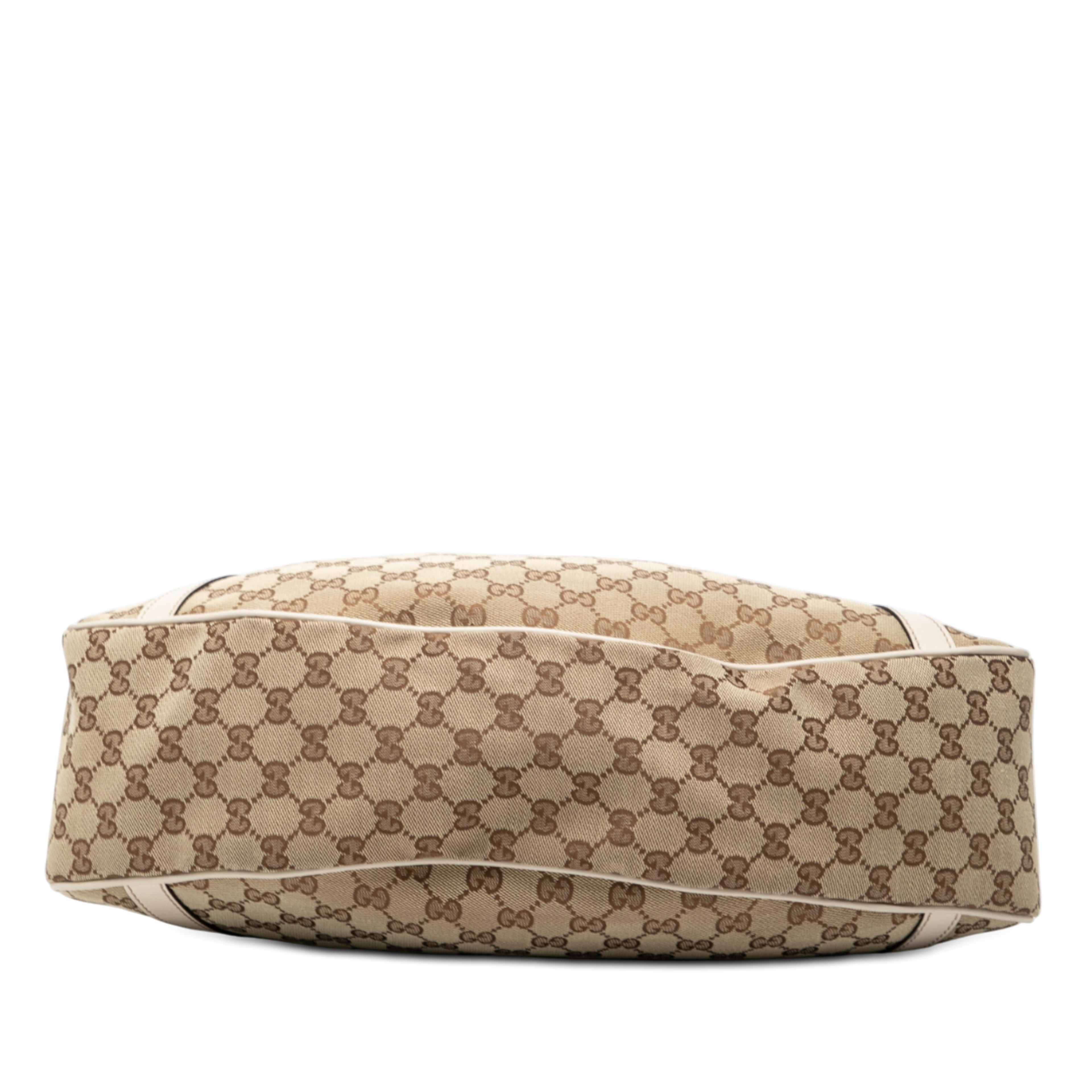 Gucci Gg Canvas Twins Shoulder Bag, från Luxclusif, i färgen brown. Klicka för att öppna bilden i stort format