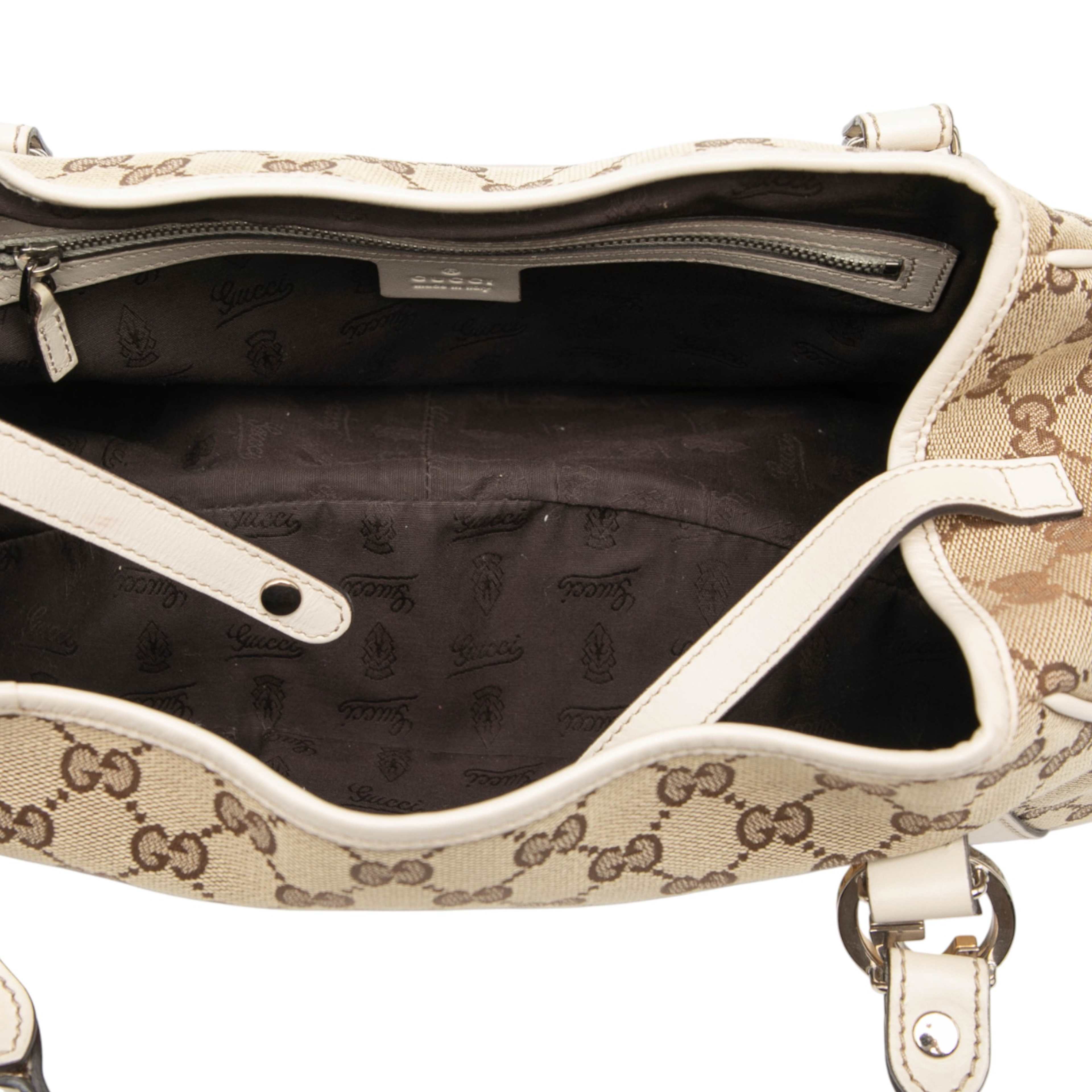 Gucci Gg Canvas Twins Shoulder Bag, från Luxclusif, i färgen brown. Klicka för att öppna bilden i stort format