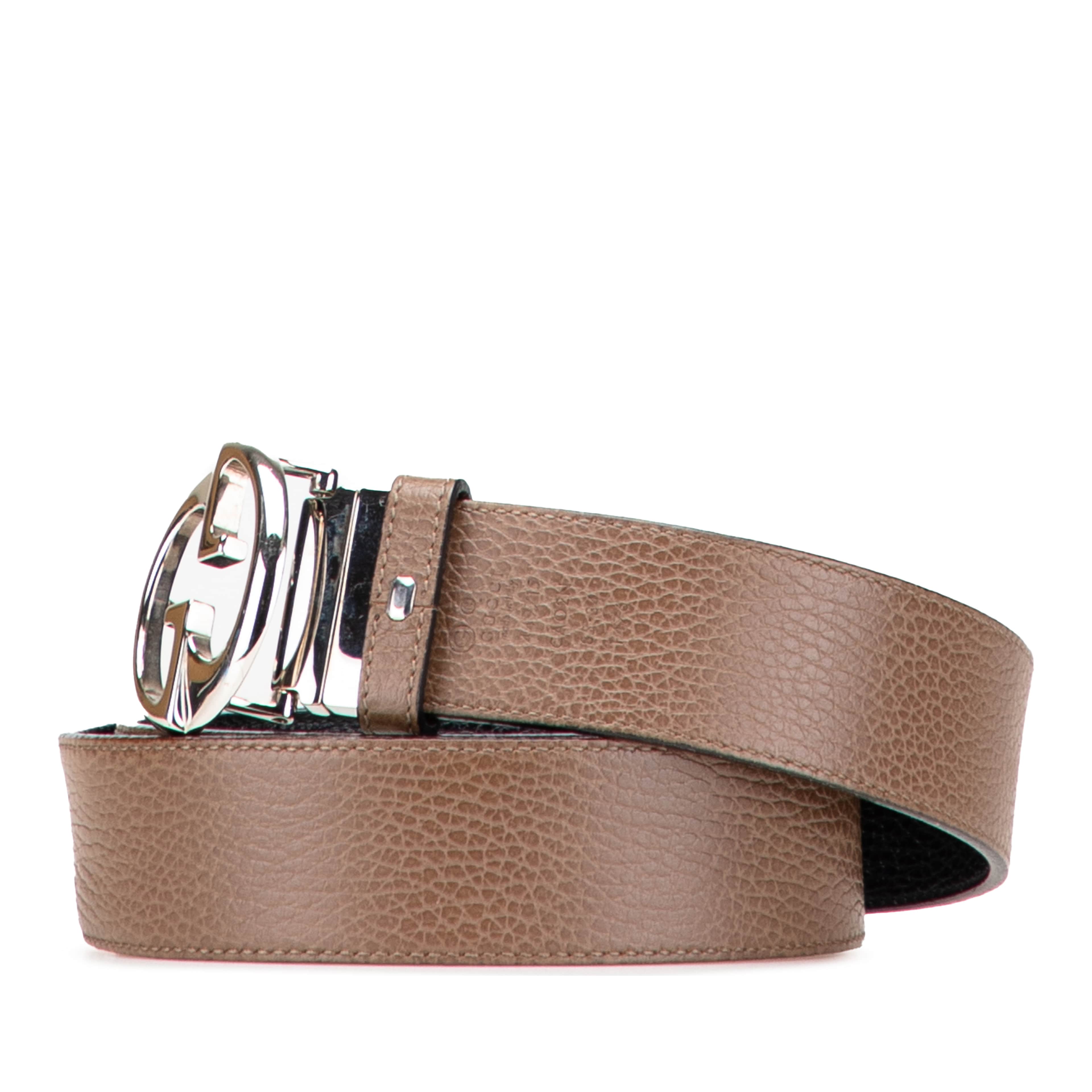 Gucci Leather 1973 Reversible Belt, från Luxclusif, i färgen dark brown. Klicka för att öppna bilden i stort format