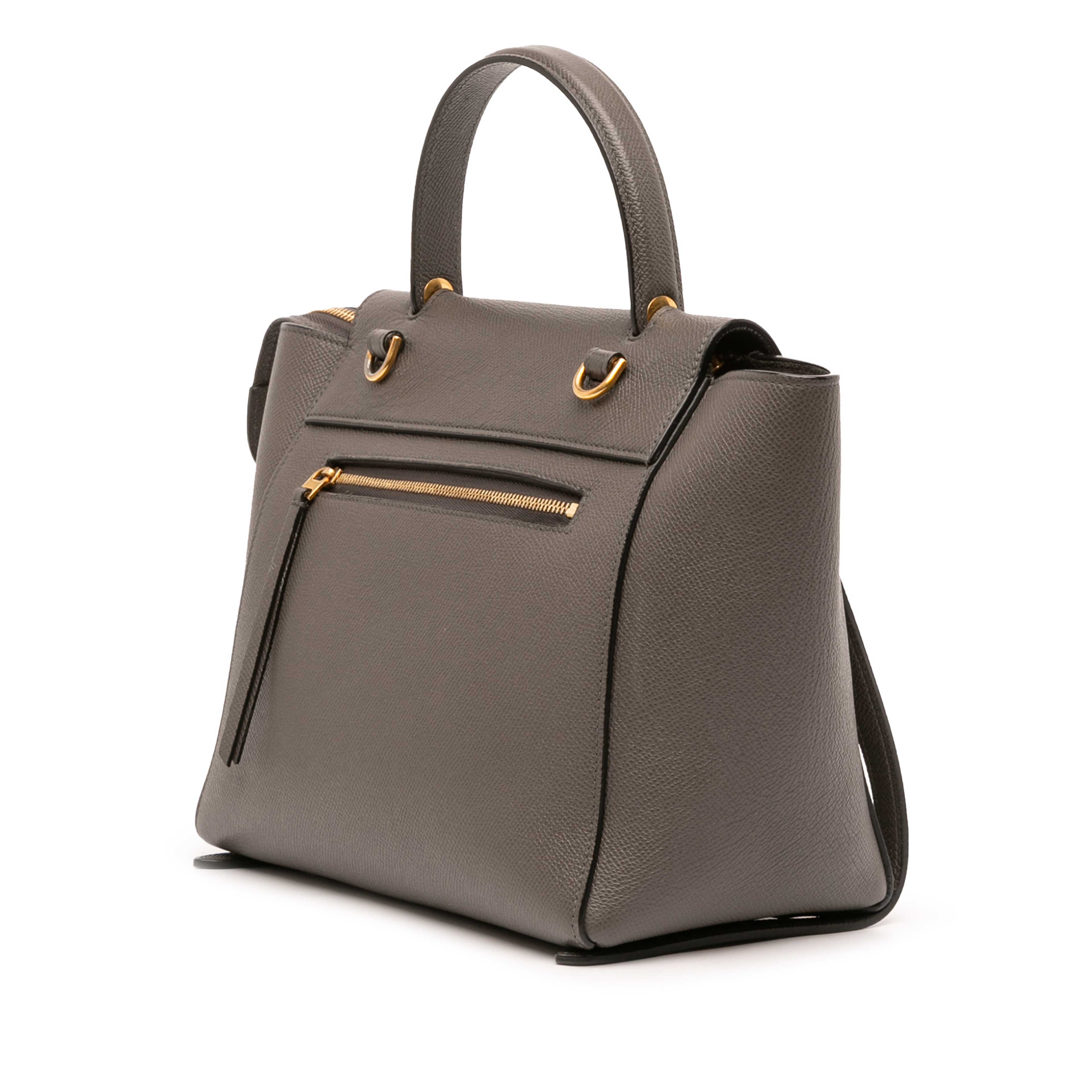 Celine Micro Grained Calfskin Belt Bag, från Luxclusif, i färgen taupe. Klicka för att öppna bilden i stort format