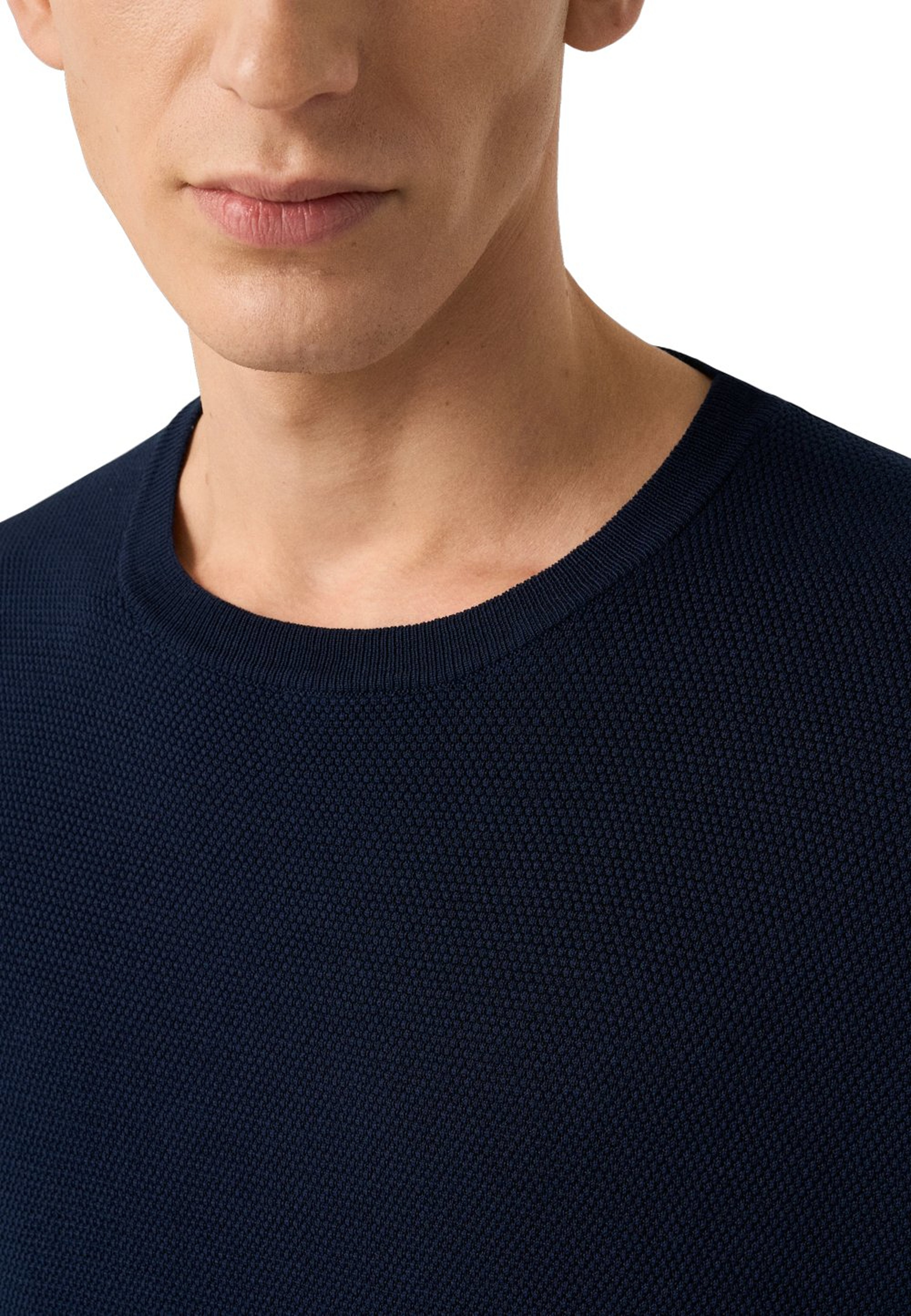 T-shirt Med Strukturerad Crew Neck