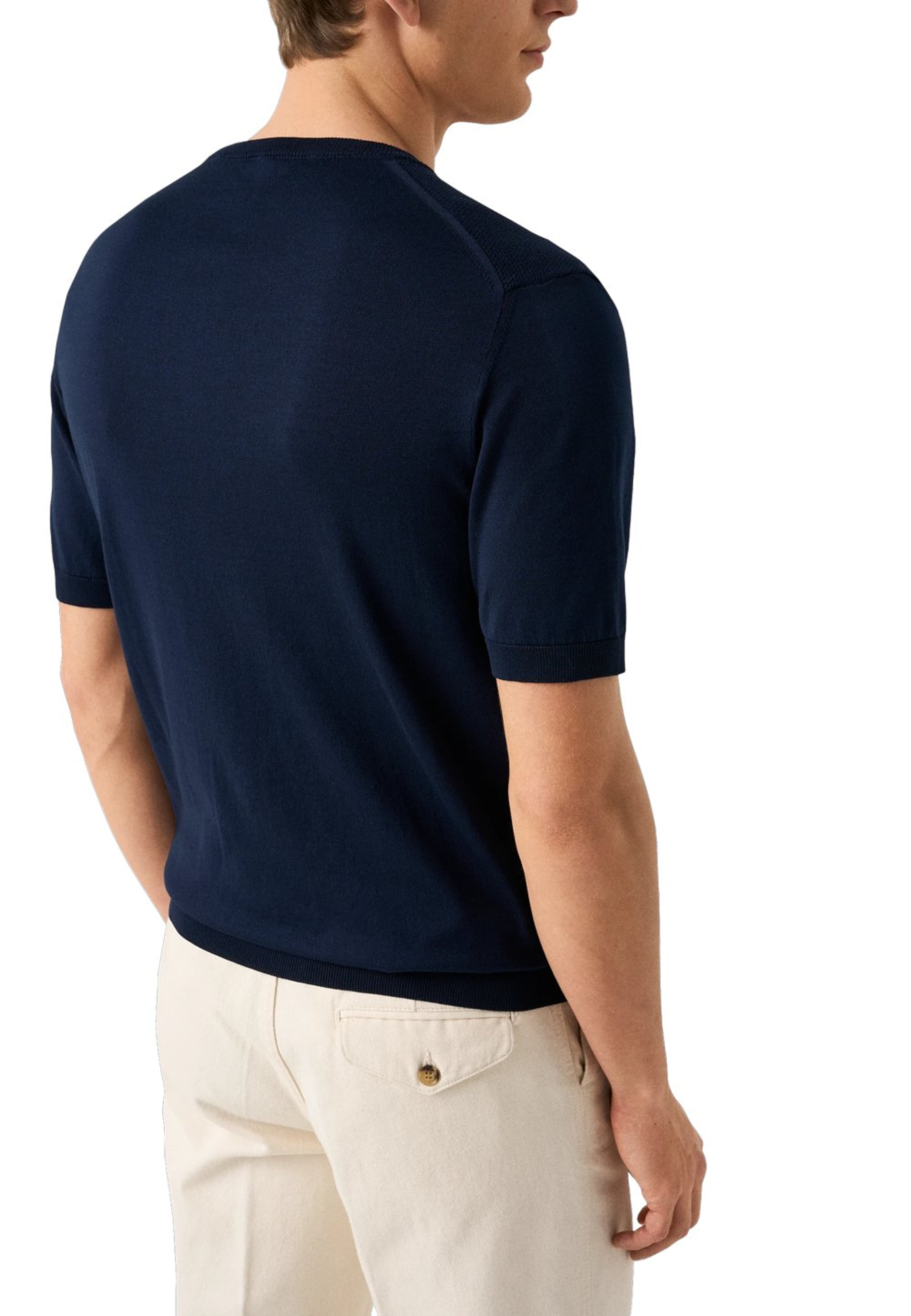 T-shirt Med Strukturerad Crew Neck