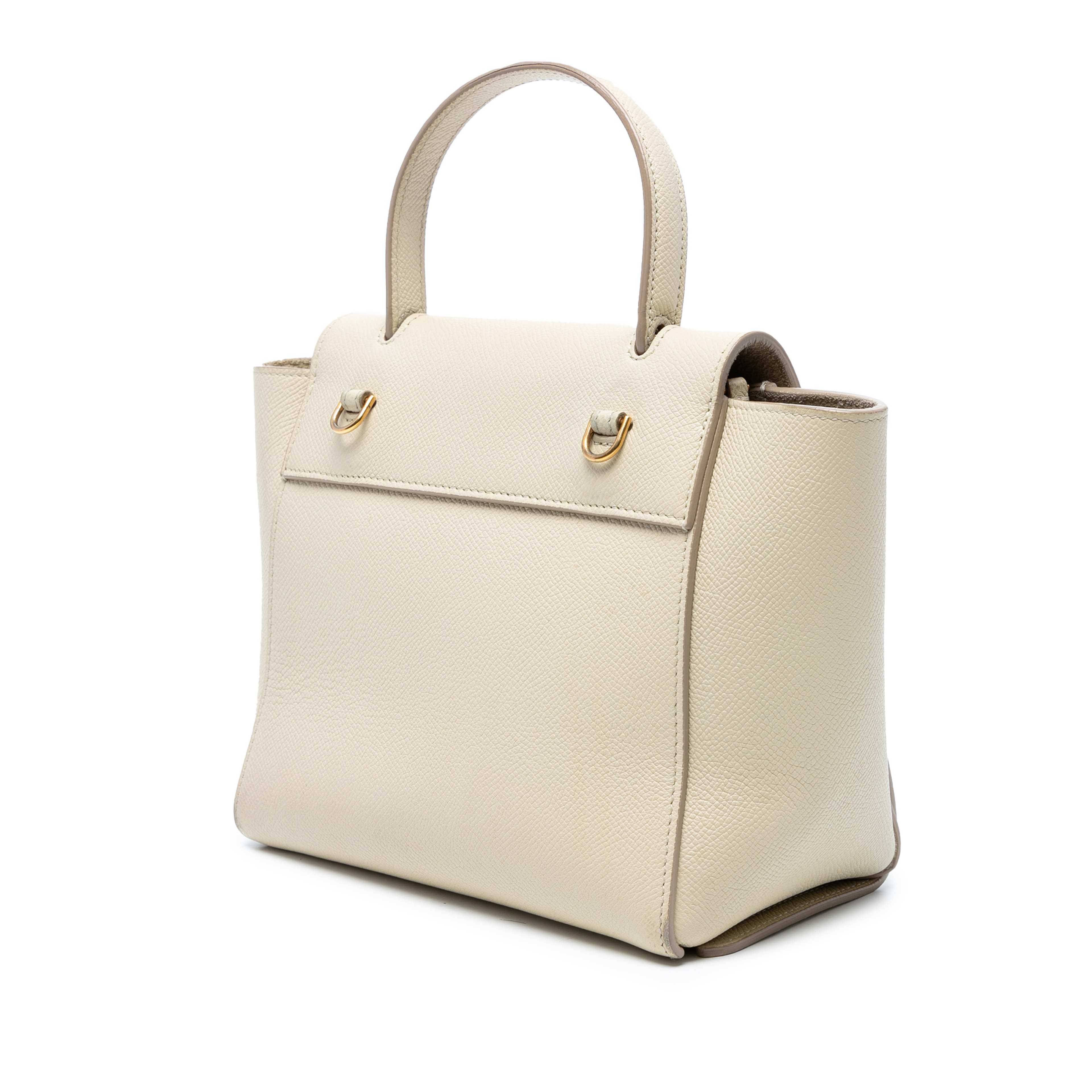 Celine Nano Grained Calfskin Belt Bag, från Luxclusif, i färgen light beige. Klicka för att öppna bilden i stort format