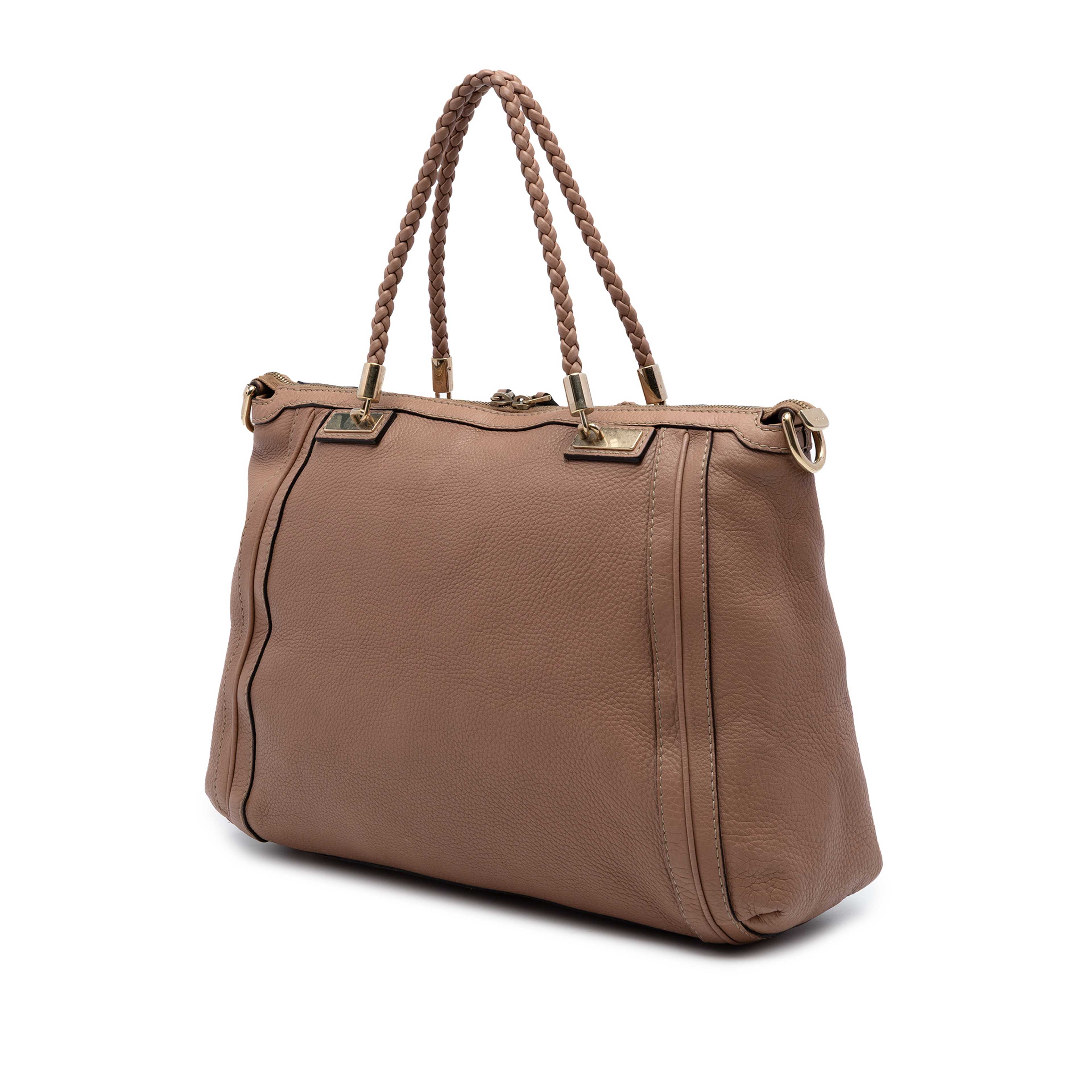 Gucci Calfskin Bella Convertible Tote, från Luxclusif, i färgen brun. Klicka för att öppna bilden i stort format