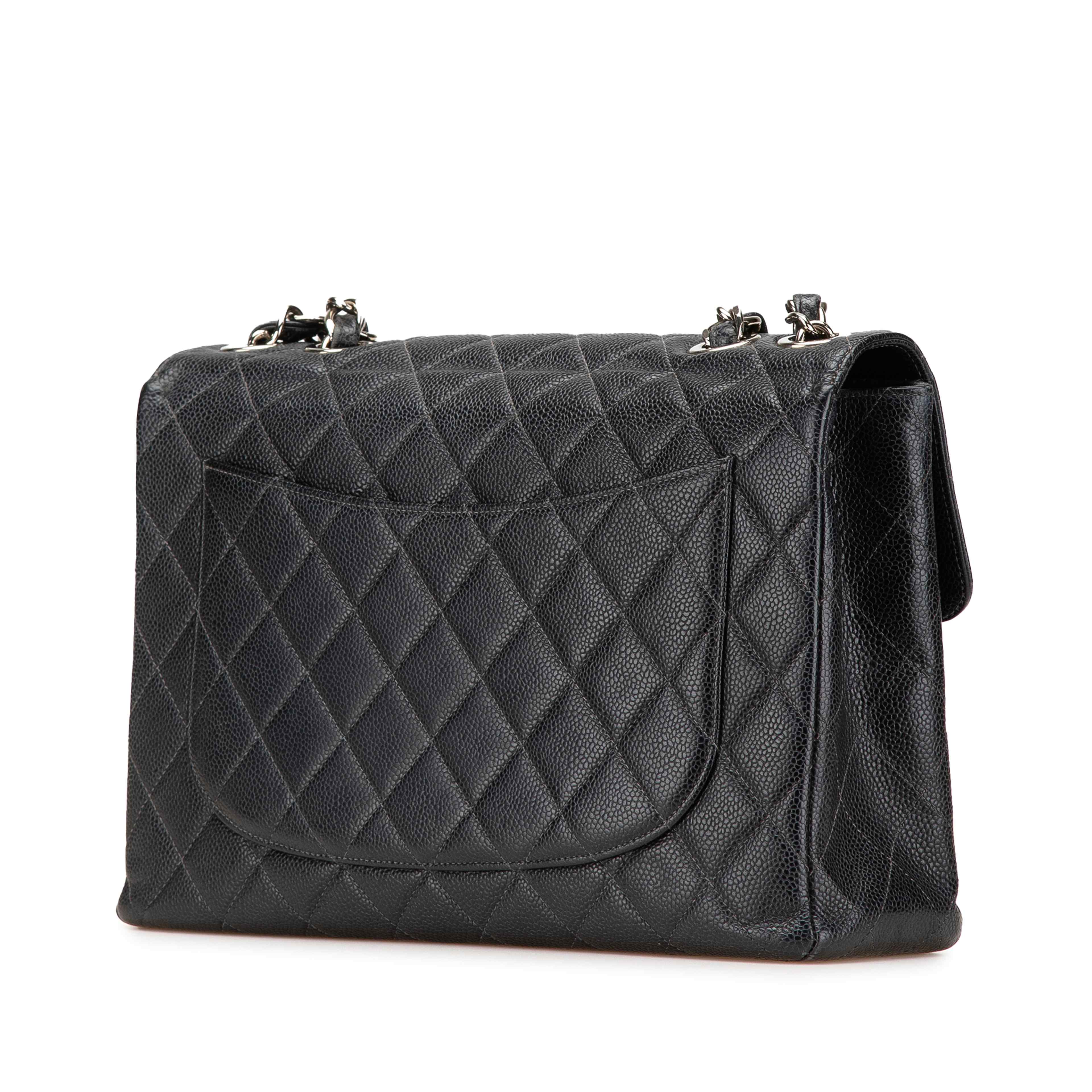 Chanel Jumbo Quilted Caviar Single Flap