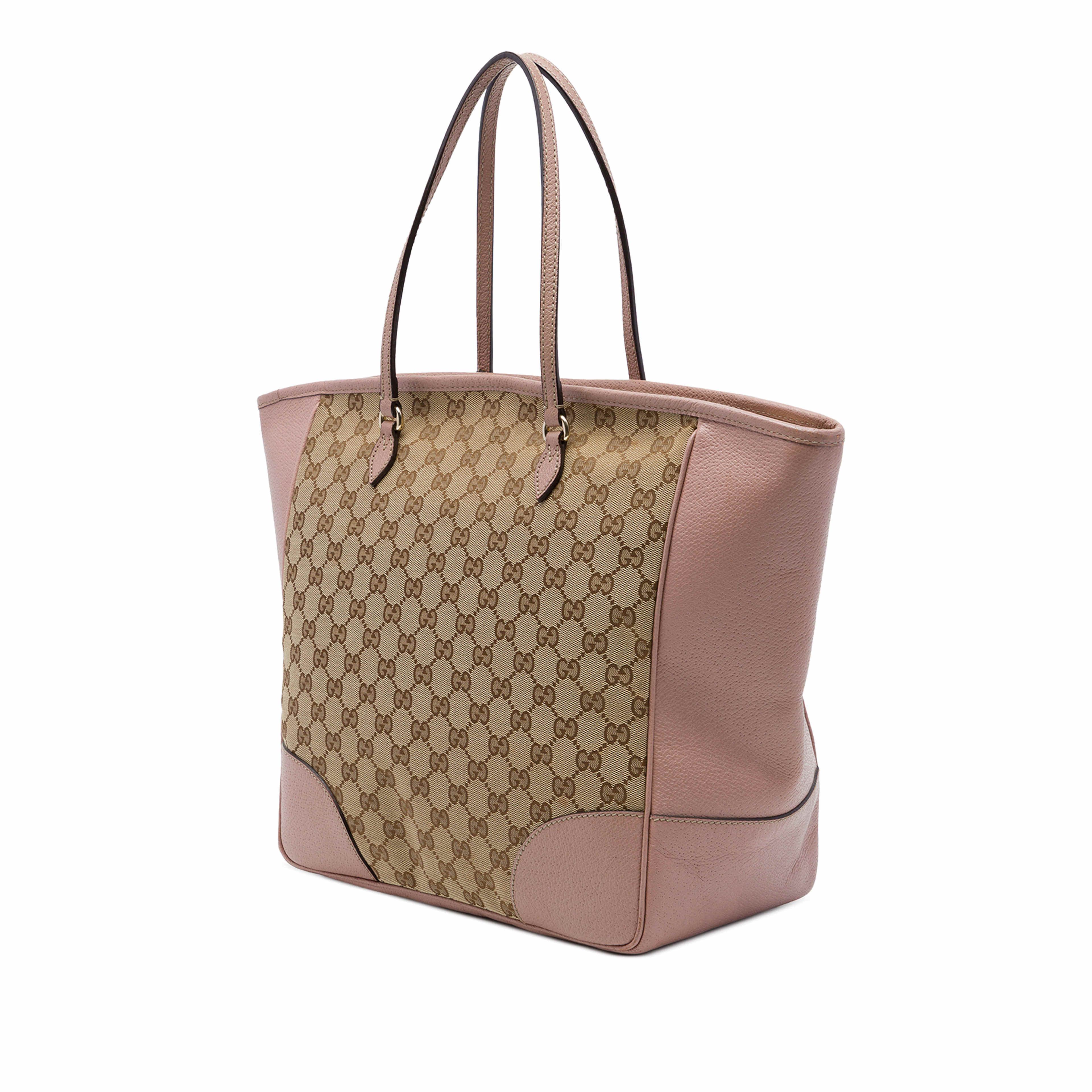 Gucci Gg Canvas And Leather Bree Tote, från Luxclusif, i färgen beige. Klicka för att öppna bilden i stort format