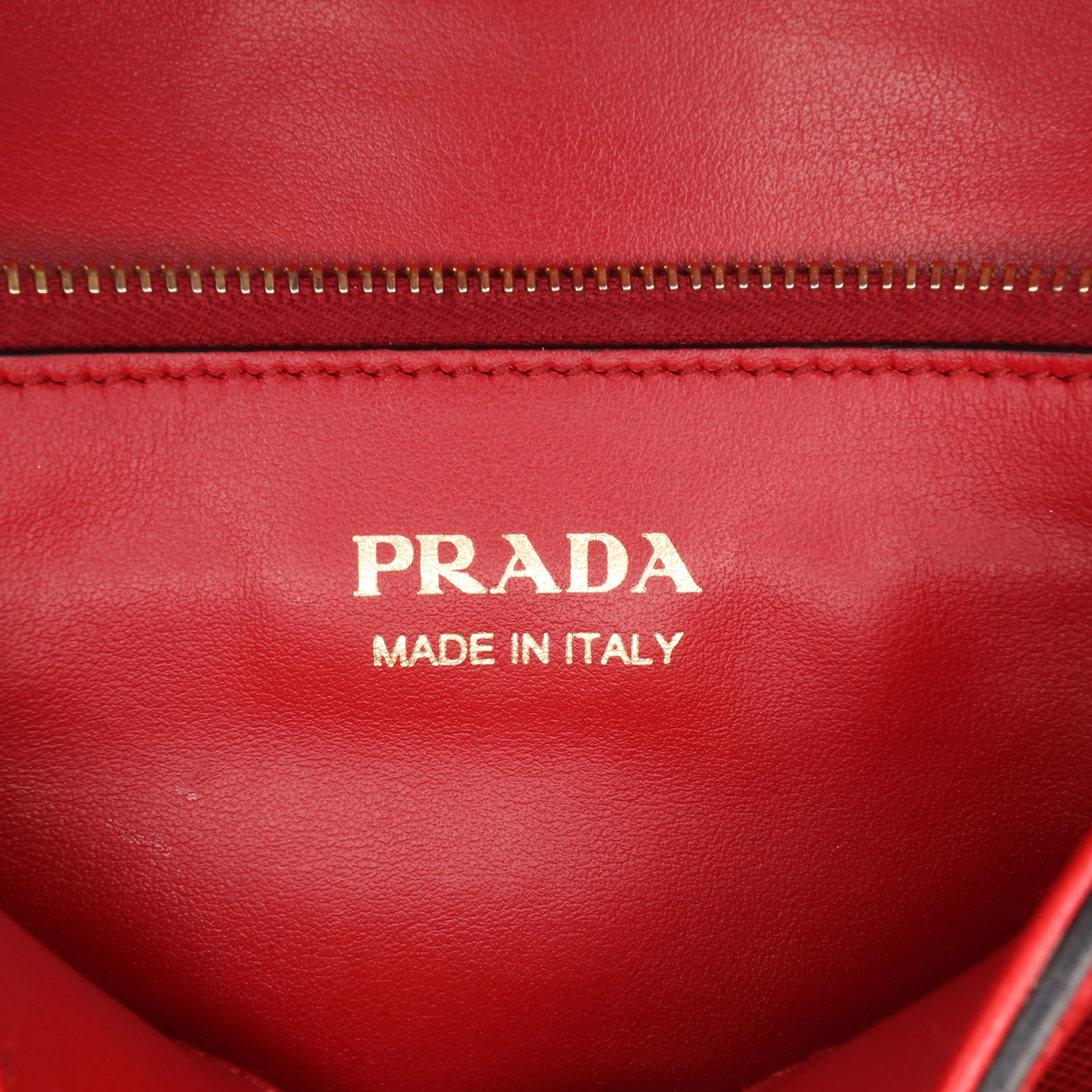 Prada Saffiano Lux Embleme Satchel