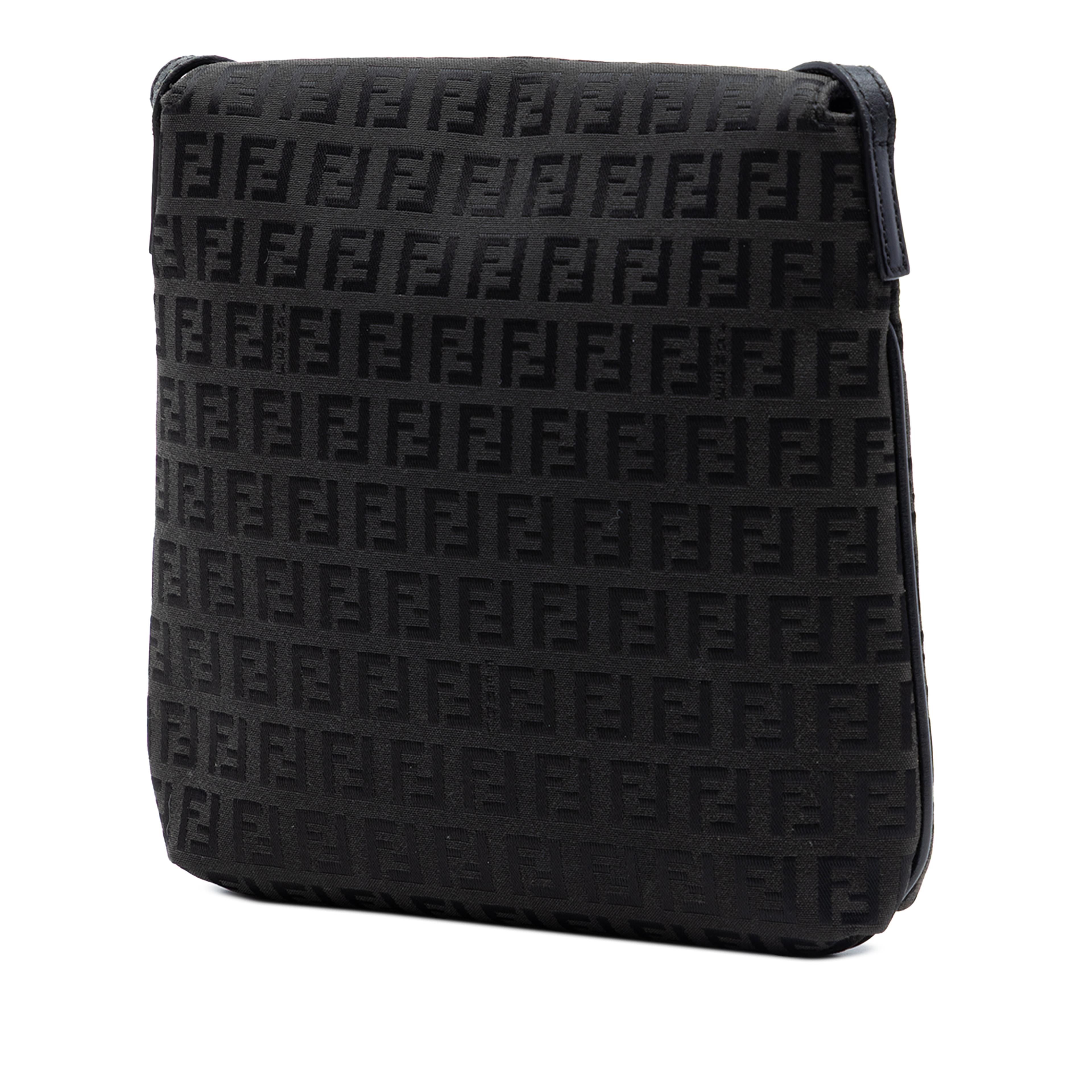 Fendi Zucchino Canvas Crossbody, från Luxclusif, i färgen black. Klicka för att öppna bilden i stort format