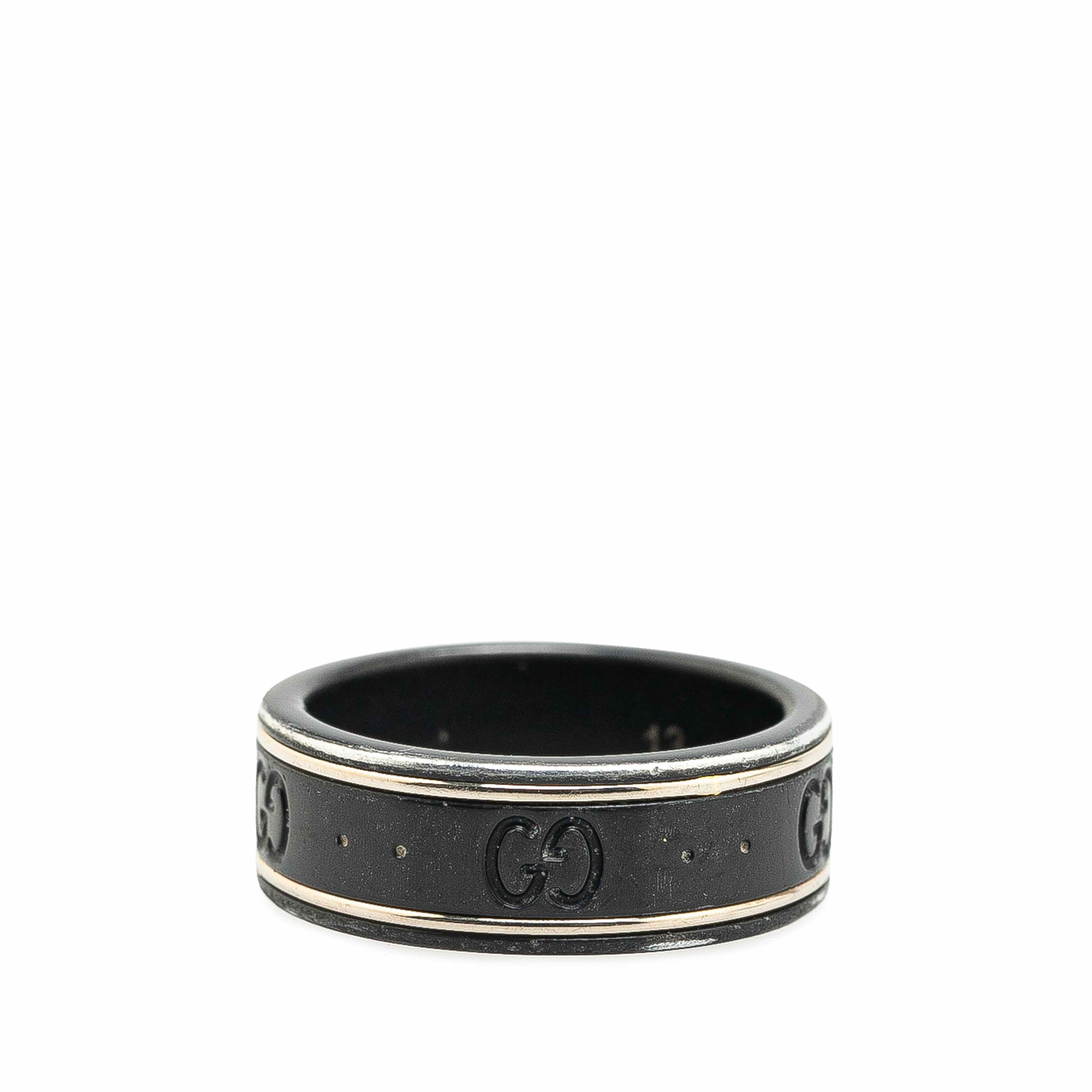 Gucci 18k White Gold Icon Thin Band Ring