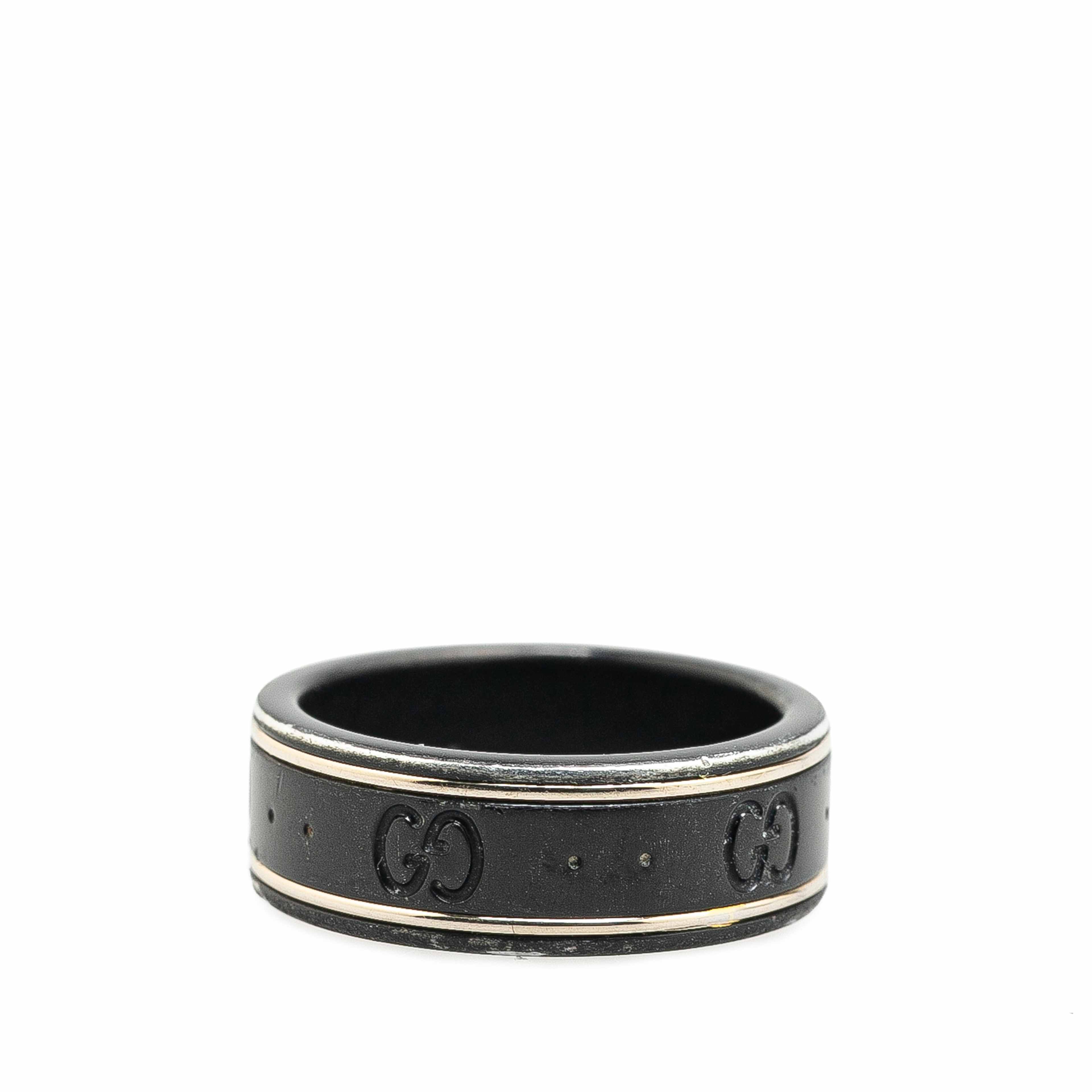 Gucci 18k White Gold Icon Thin Band Ring