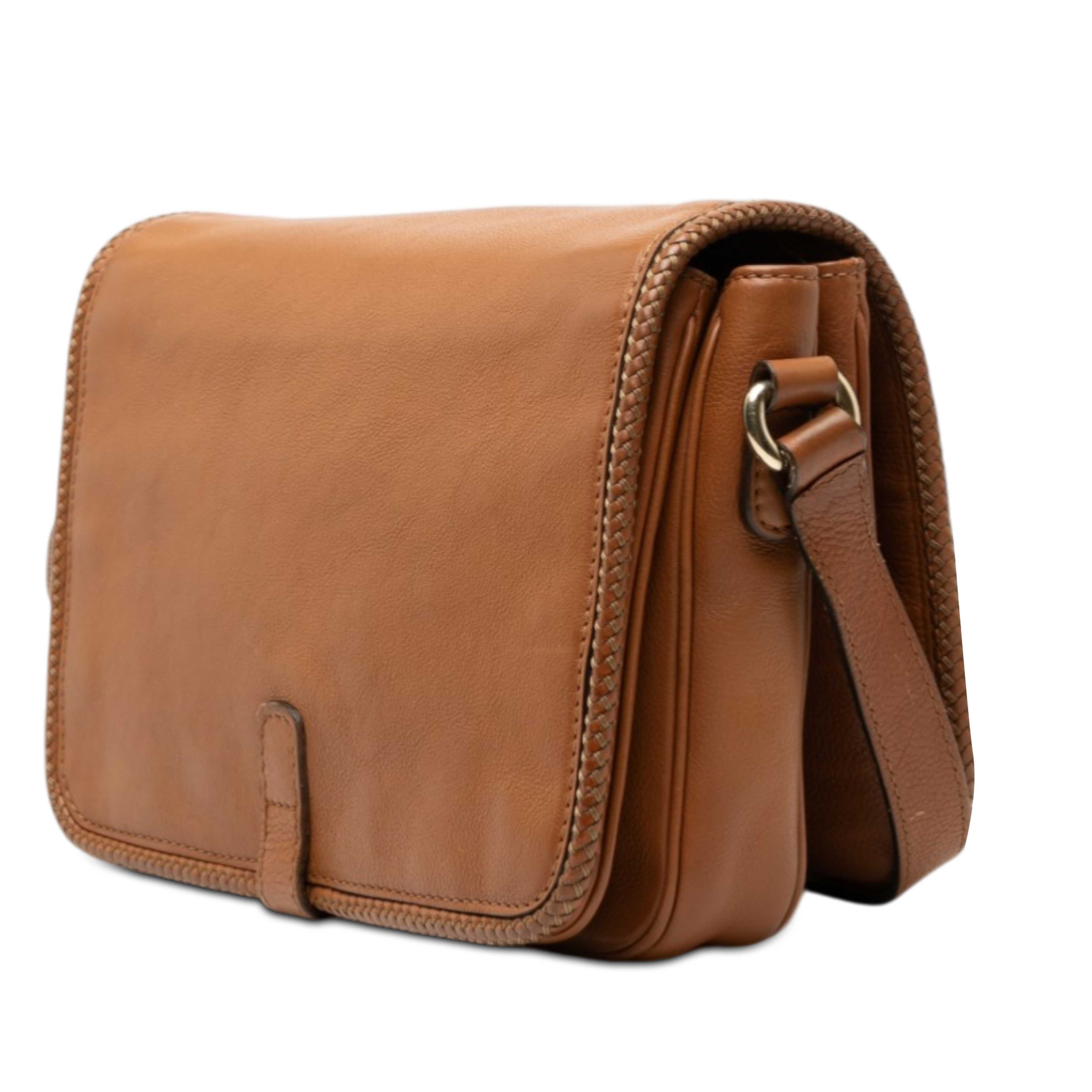 Gucci Leather Marrakech Crossbody, från Luxclusif, i färgen brown. Klicka för att öppna bilden i stort format