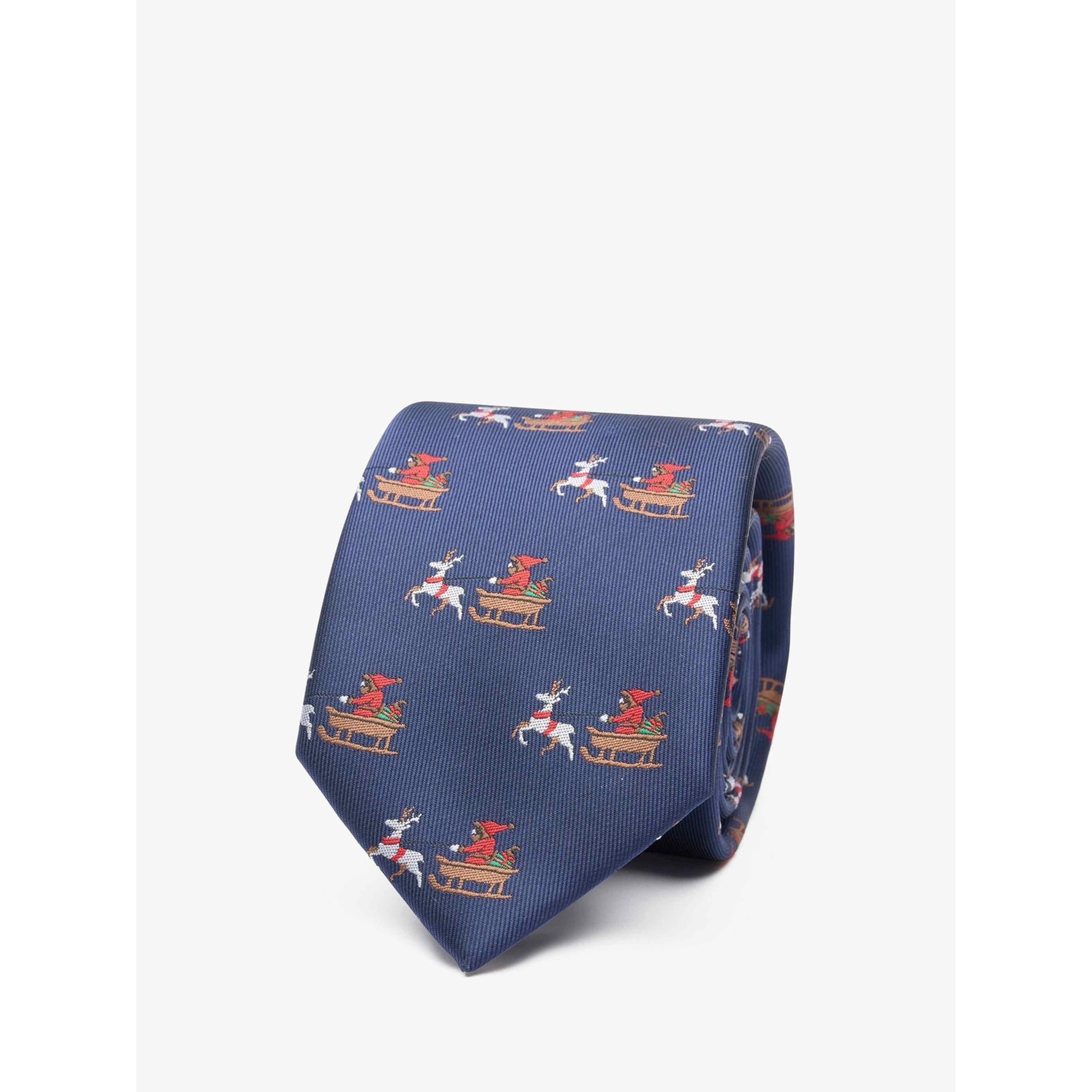 Christmas Santa In A Sleigh Tie