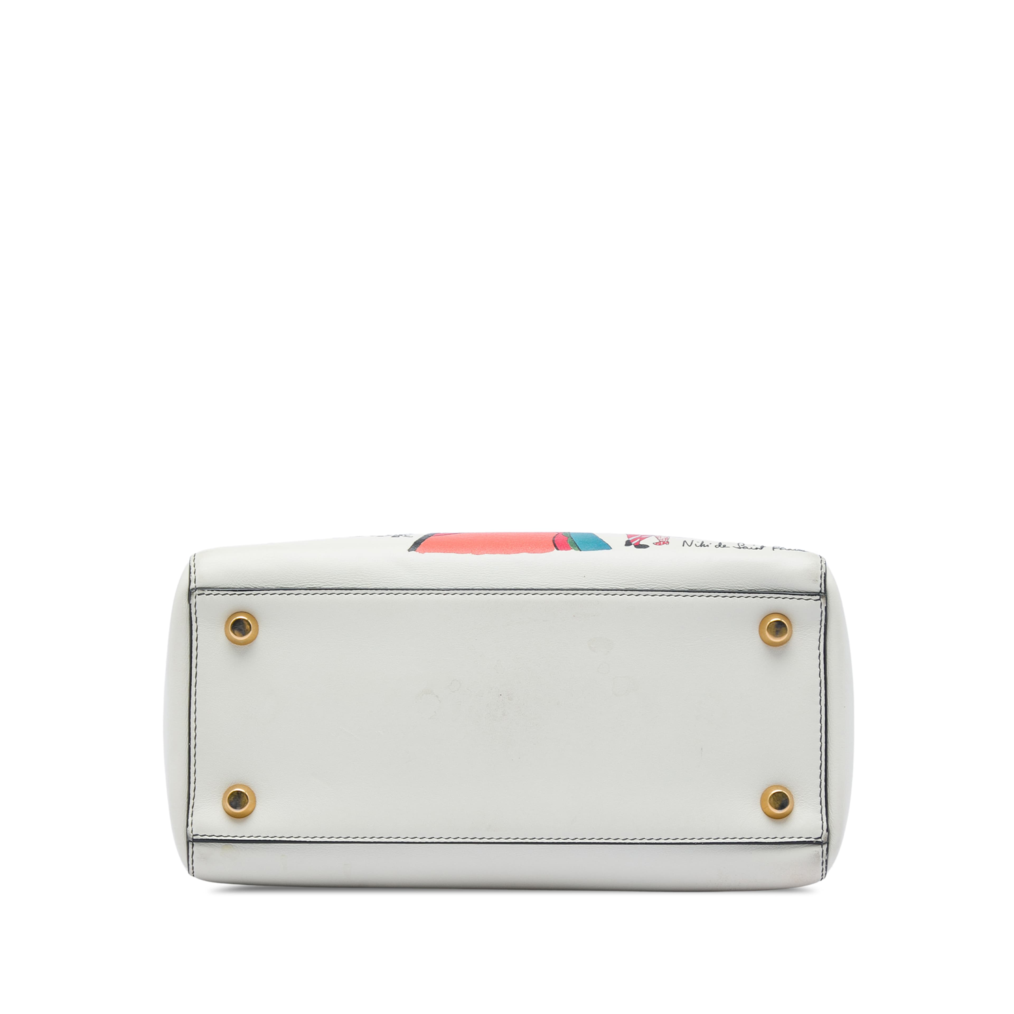 Dior Niki De Saint Phalle Medium Calfskin Vive L Amour Lady Dior, från Luxclusif, i färgen vit. Klicka för att öppna bilden i stort format