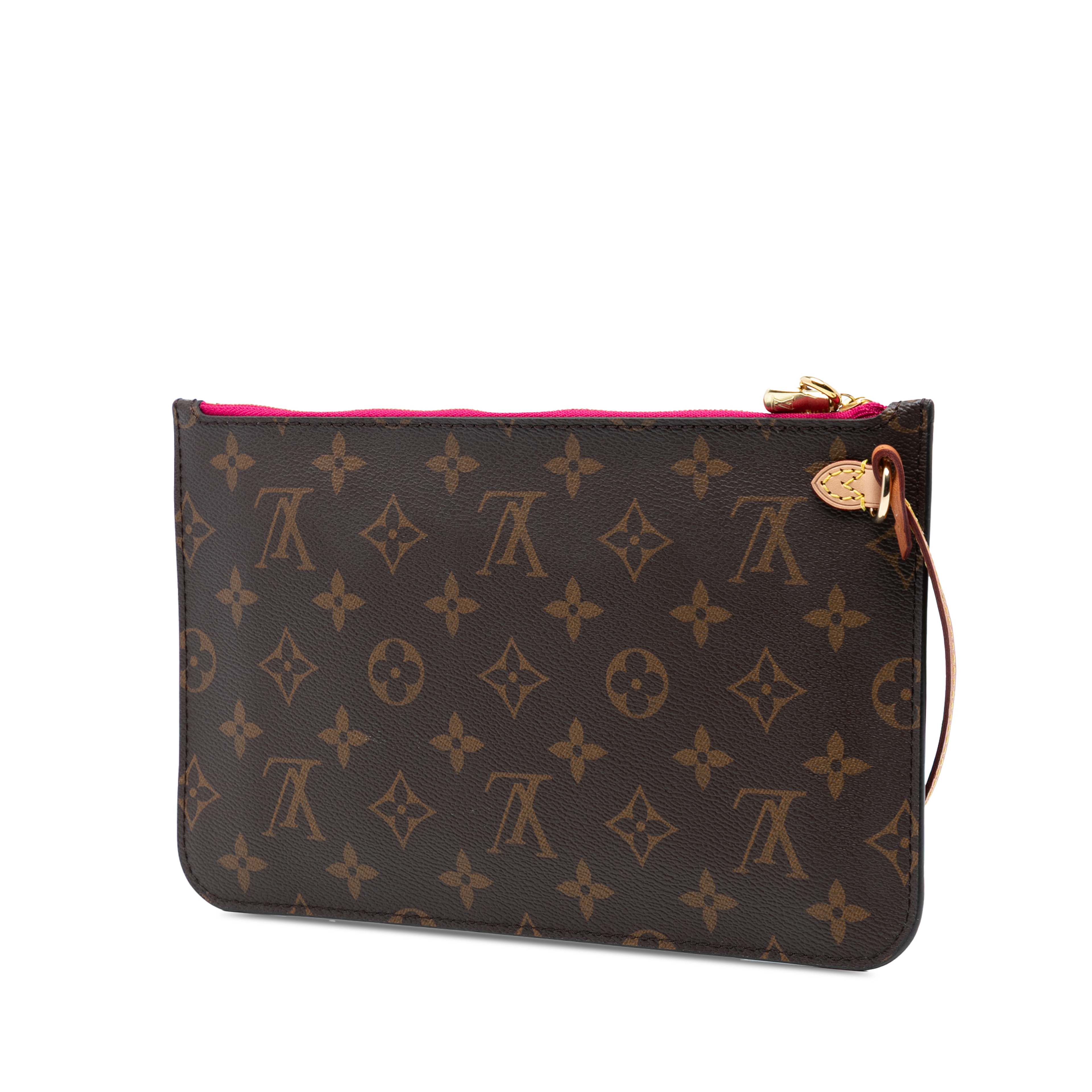 Louis Vuitton Monogram Neverfull Pouch, från Luxclusif, i färgen brown. Klicka för att öppna bilden i stort format