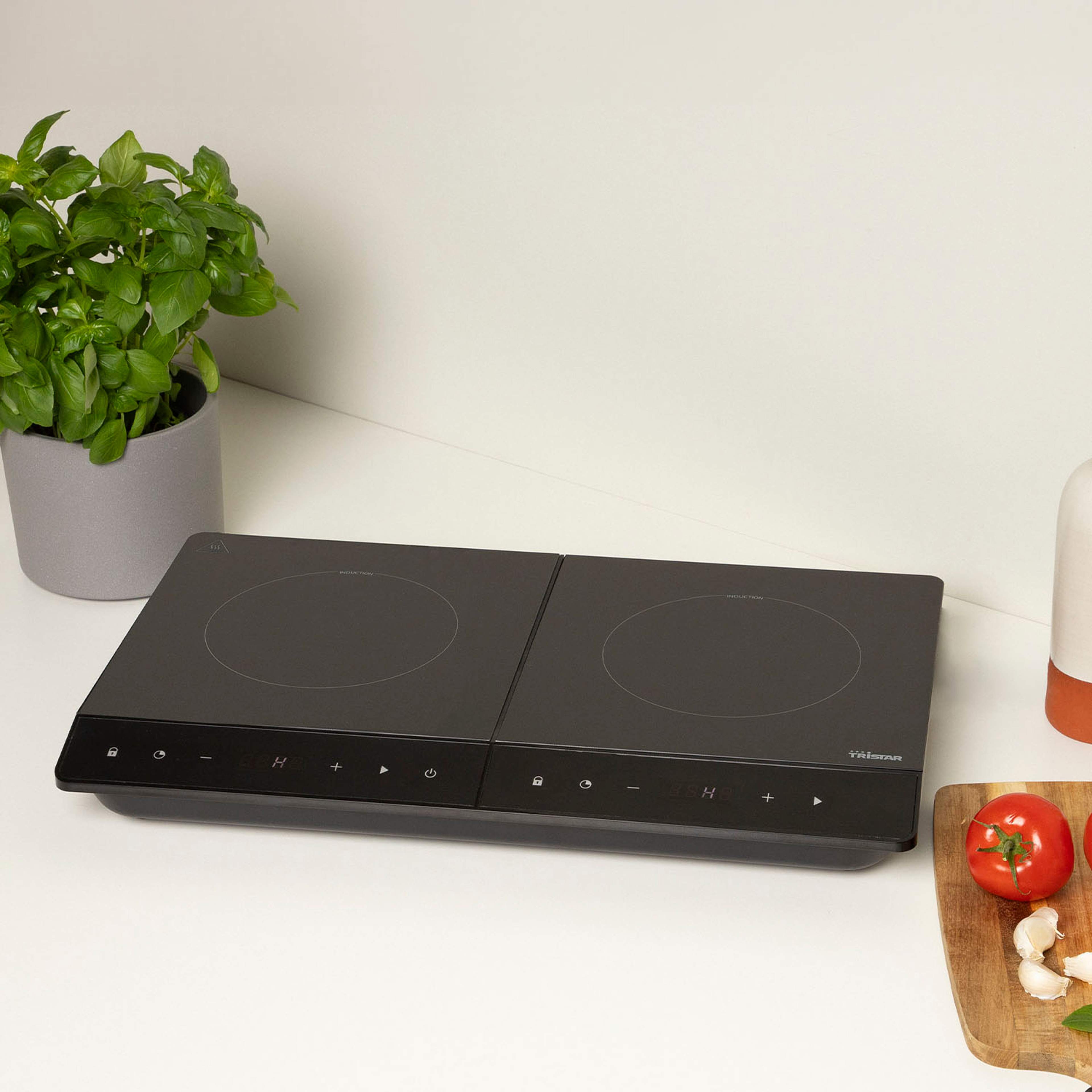 Induktionsplatta Dubbel Ik-6162 19&16cm Lcd Touch, från Tristar, i färgen svart. Klicka för att öppna bilden i stort format