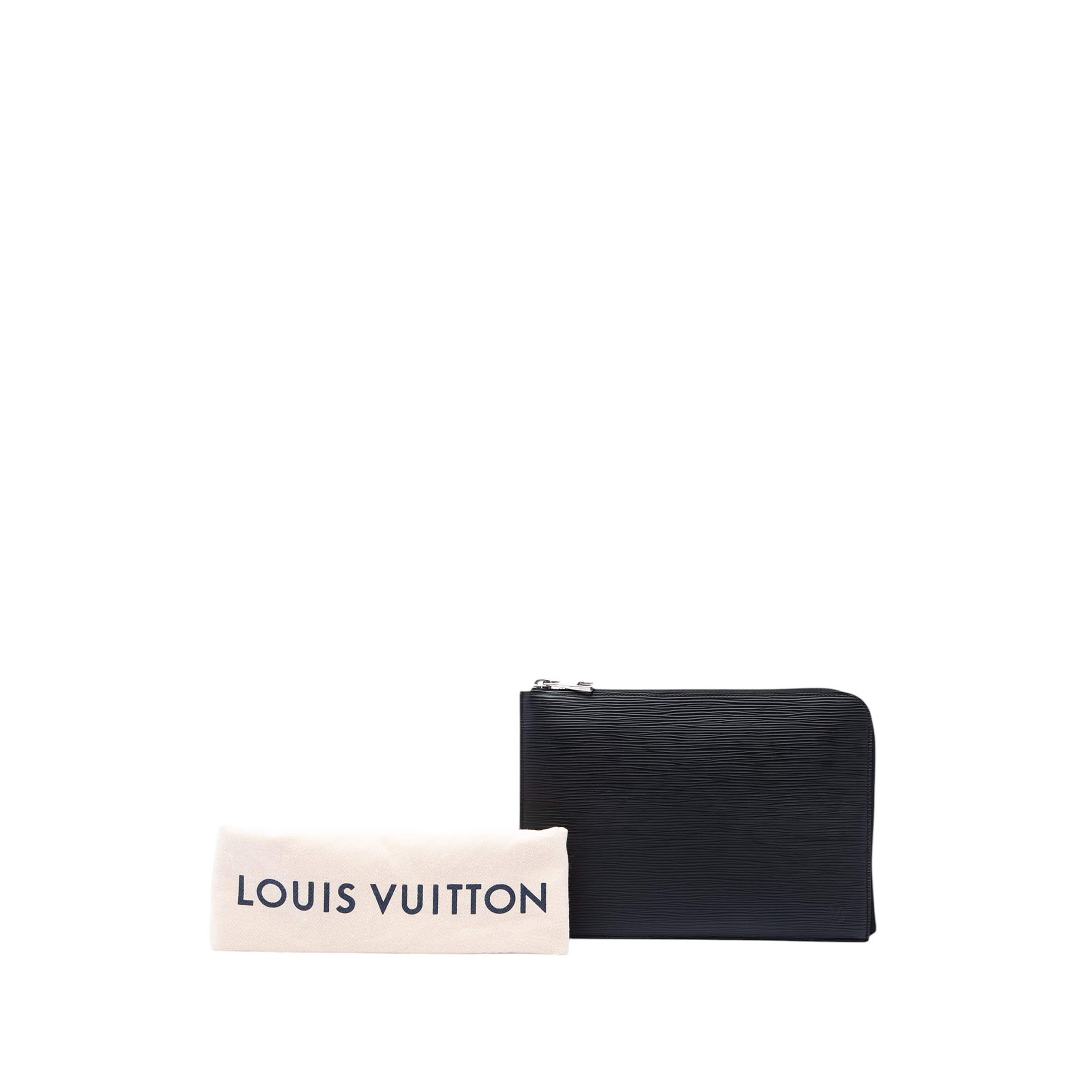 Louis Vuitton Epi Pochette Jour Pm, från Luxclusif, i färgen svart. Klicka för att öppna bilden i stort format