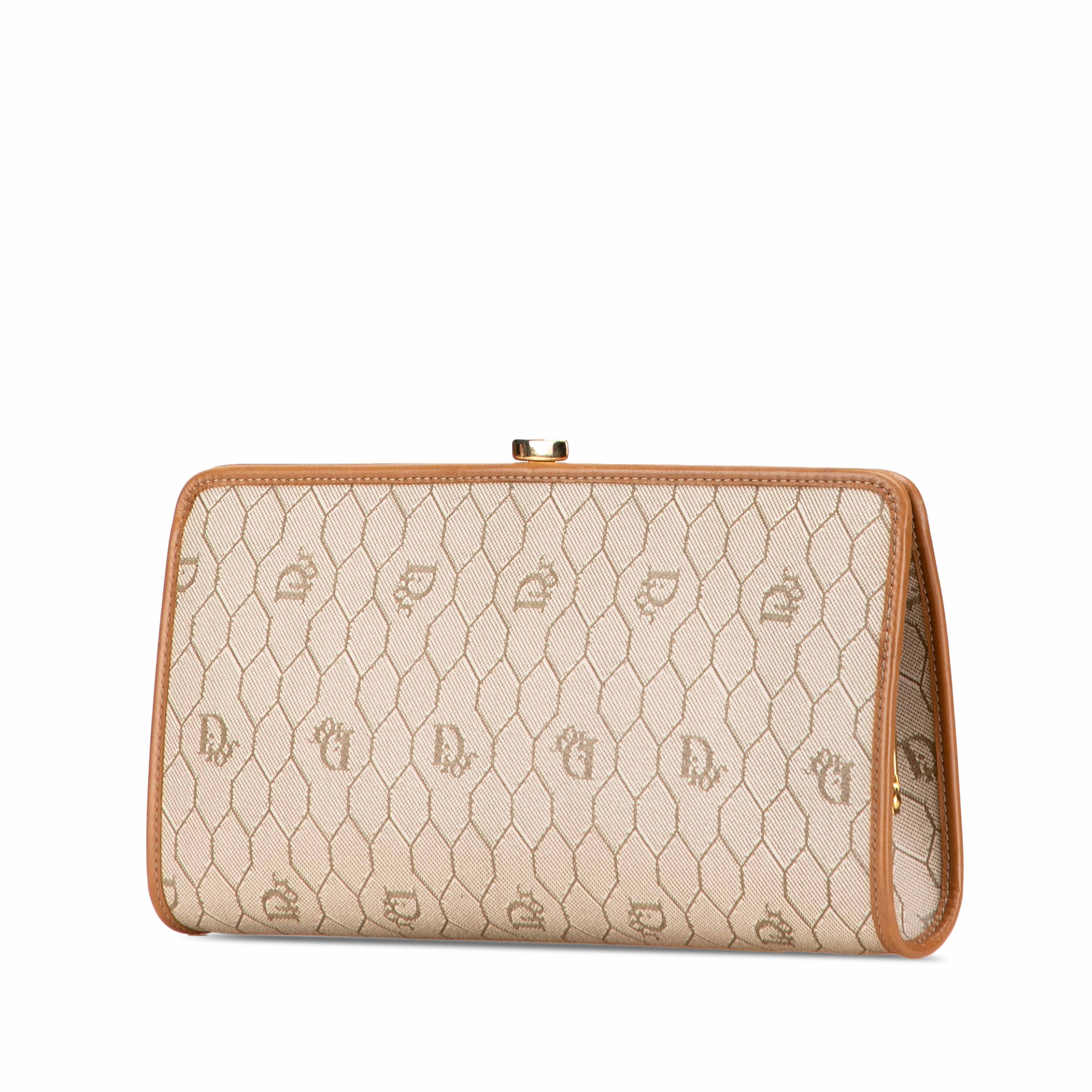 Dior Honeycomb Coated Canvas Clutch